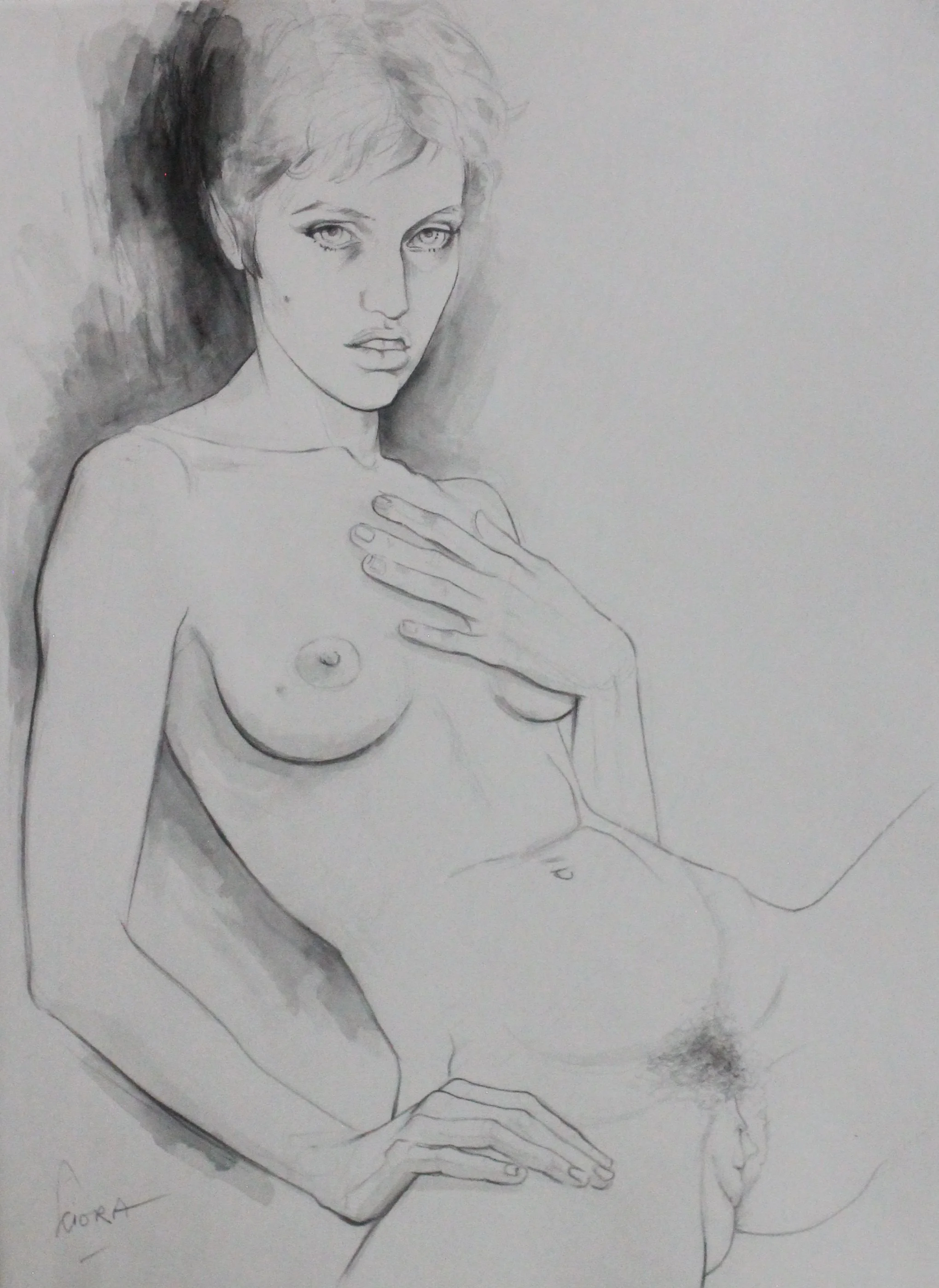 Daniel Sciora, the artist.
Mixed media.Pensil, ink, guash on paper.USD $300 per piece