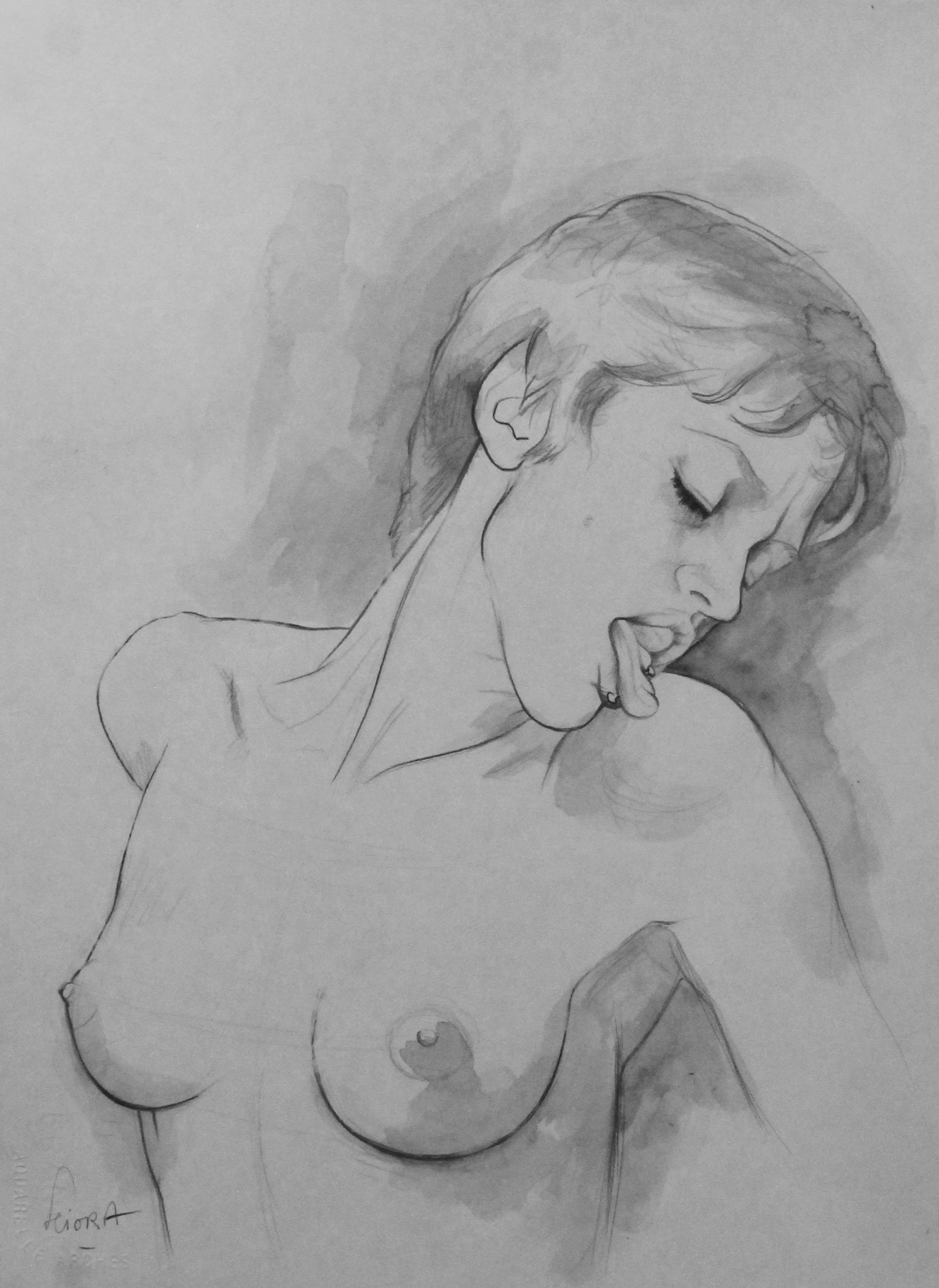 Daniel Sciora, the artist.
Mixed media.Pensil, ink, guash on paper.USD $300 per piece