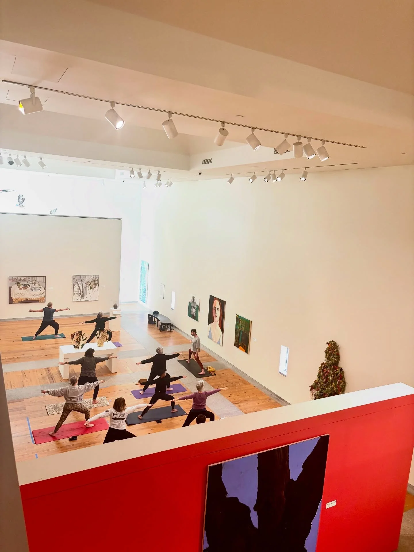 Practicing among works of art invited a collective slowing down&mdash;moving with intention, resting the eyes, + giving the mind space to settle. This is what Mindful Museum is all about: creating room to pause, notice, + reconnect through art, movem