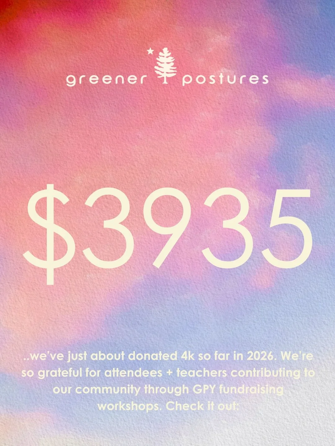 What if your yoga practice didn&rsquo;t just change you&hellip; but your entire community? 💚 In just three months, our community came together to raise $3,935 through GPY fundraising workshops&mdash;each class, each breath, each shared moment contri