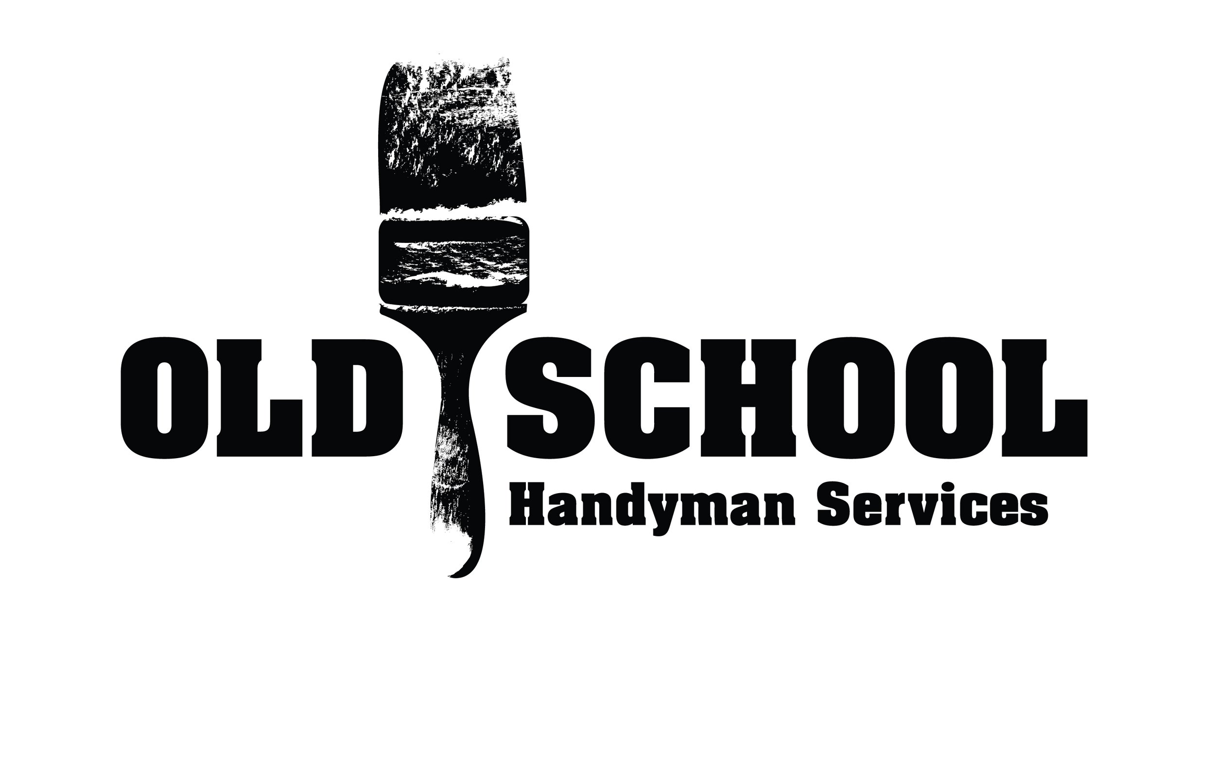 Old School Handyman Services logo with paint brush