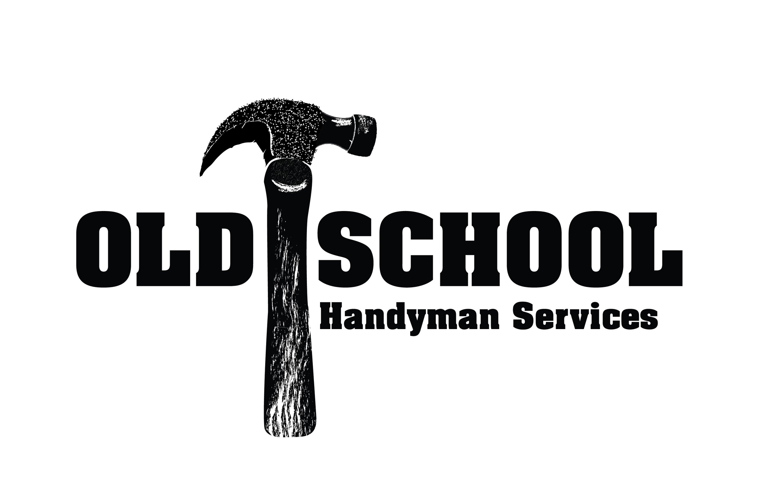 Old School Handyman Services logo with hammer