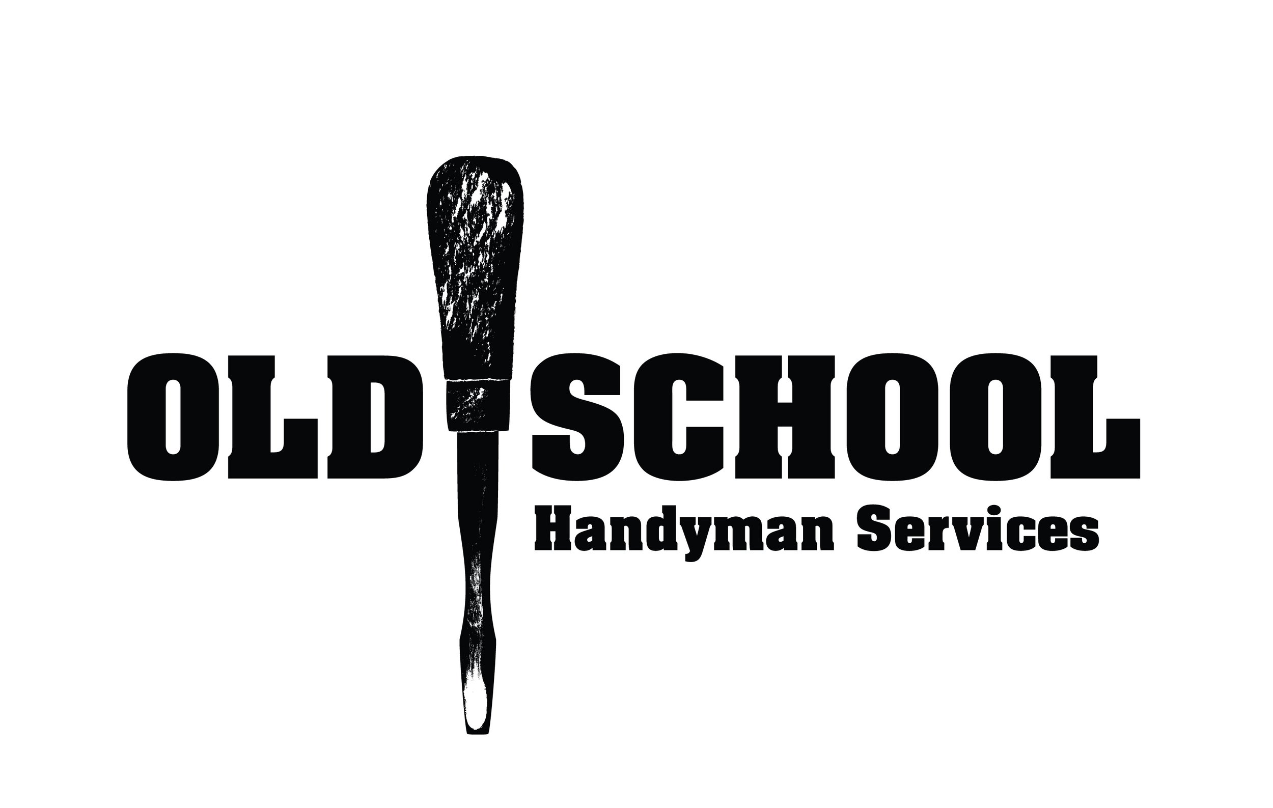 Old School Handyman Services logo with screwdriver