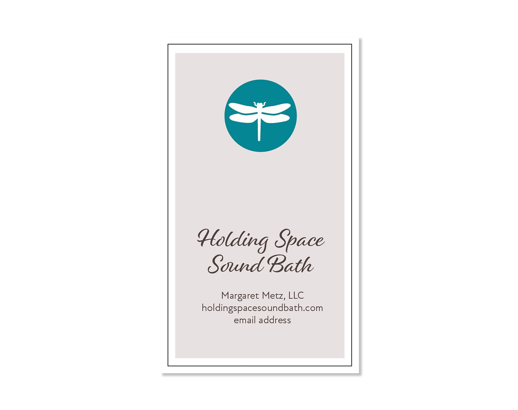 Holding Space Sound Bath business card concept 1