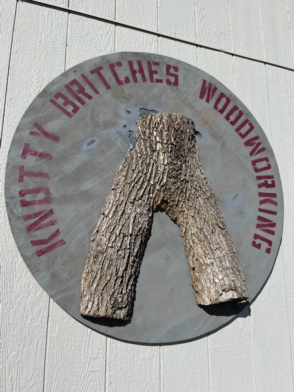 Knotty Britches Workshop Sign