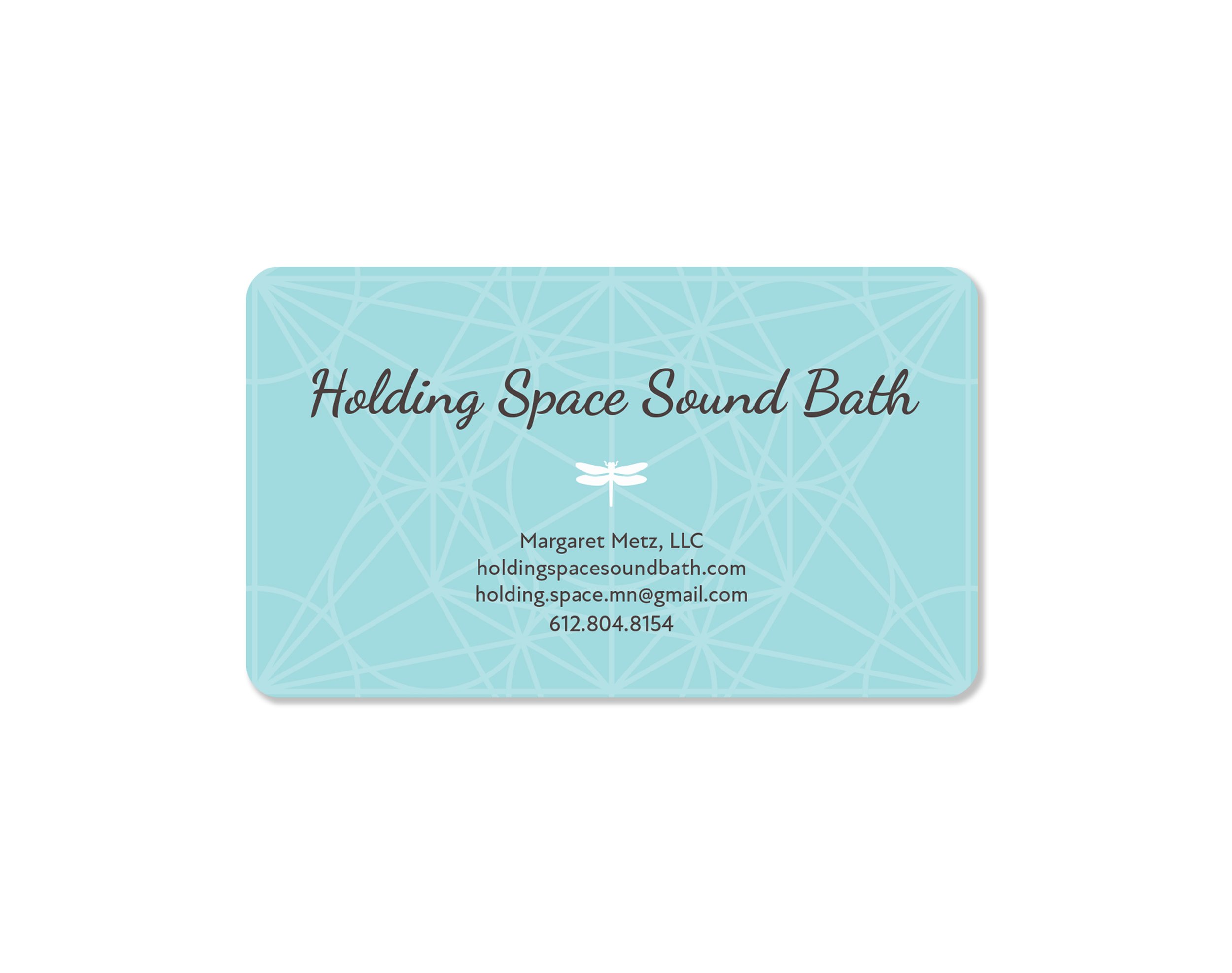 Holding Space Sound Bath Business Card Front