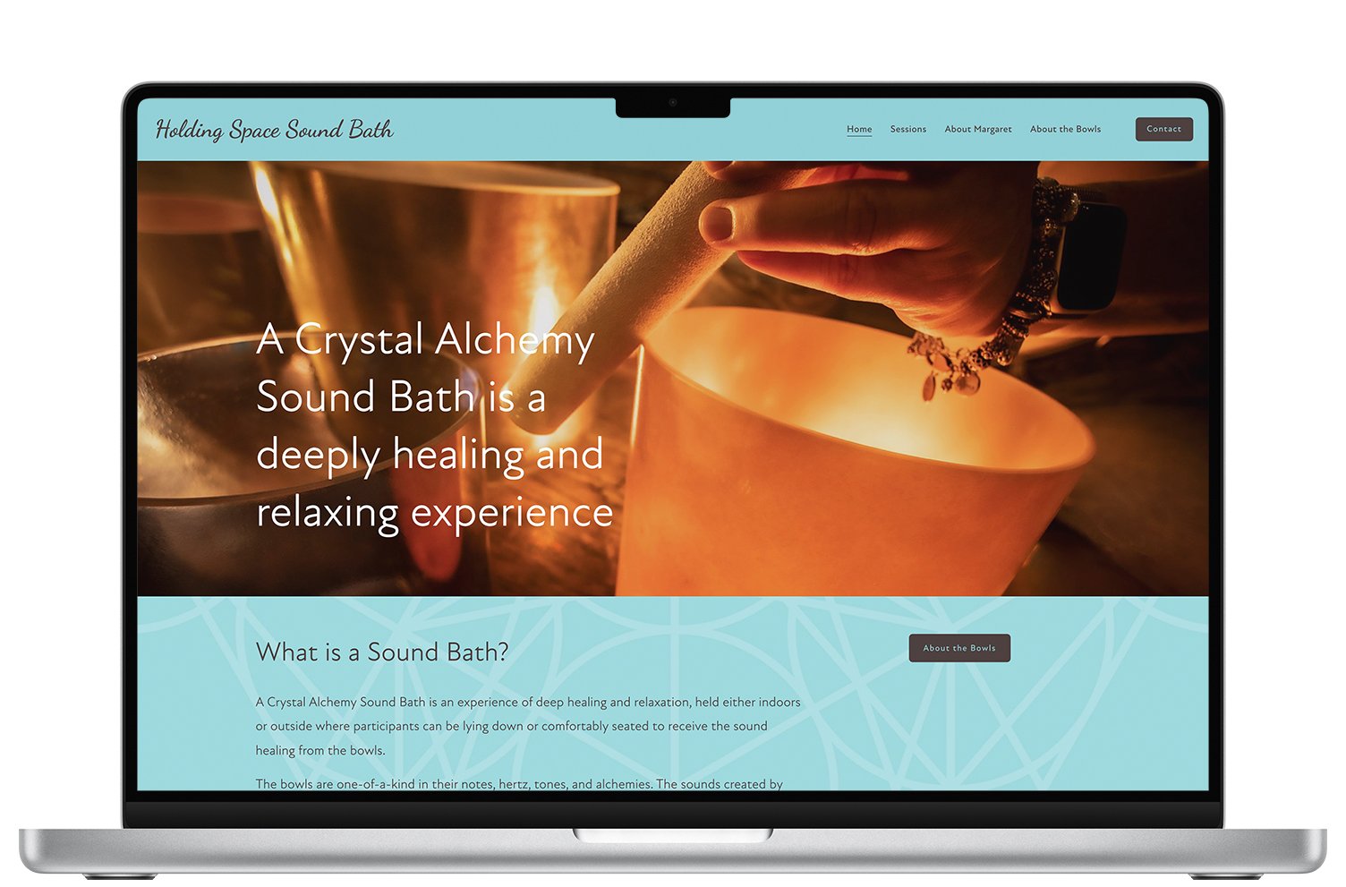 Holding Space Sound Bath Landing Page