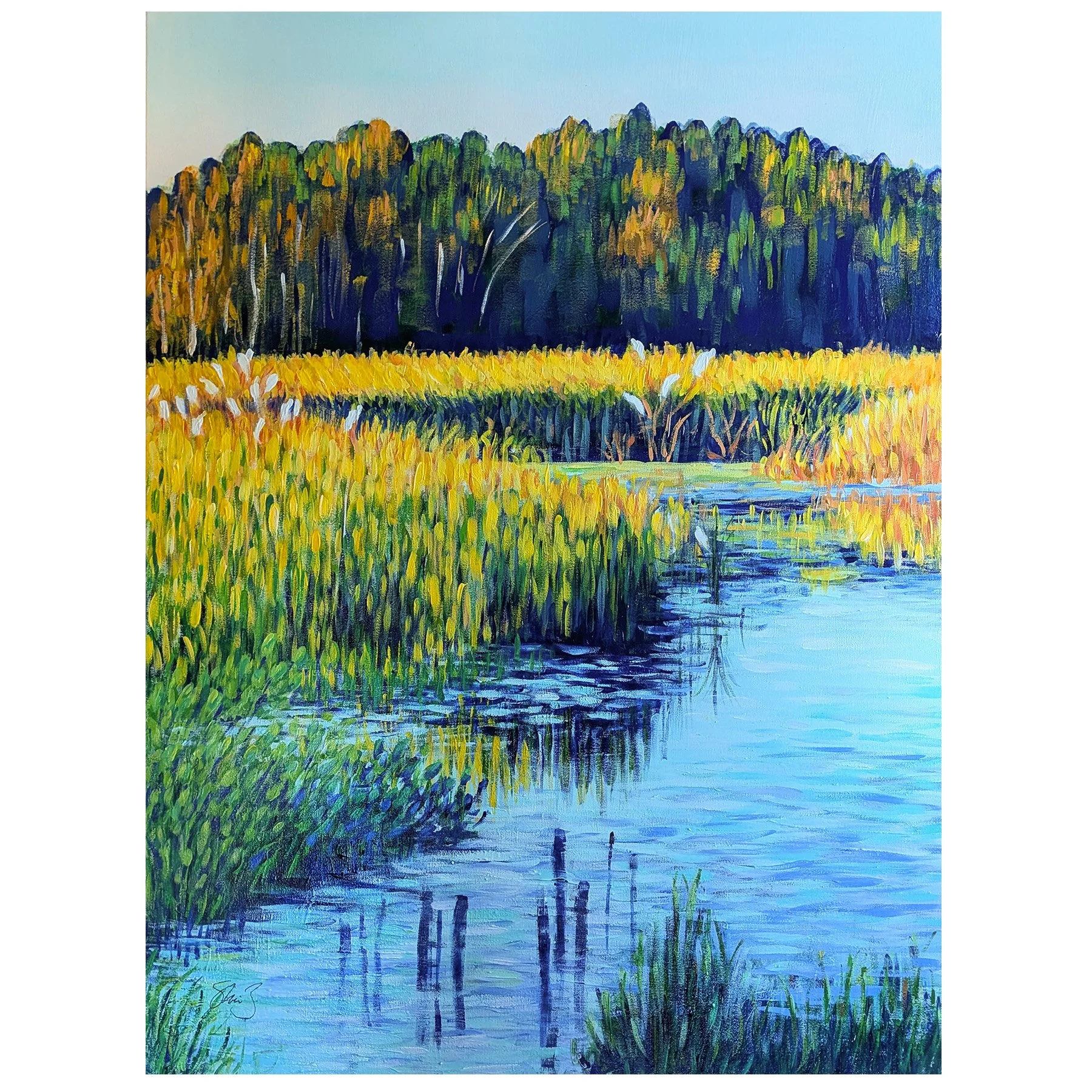 Last fall, I received a CMAB Artist Career Development Grant, and it’s opened up new creative territory for me—experimenting with mixed media, acrylics, and new equipment.
One of my favorite discoveries? Remembering how fun it is to pain