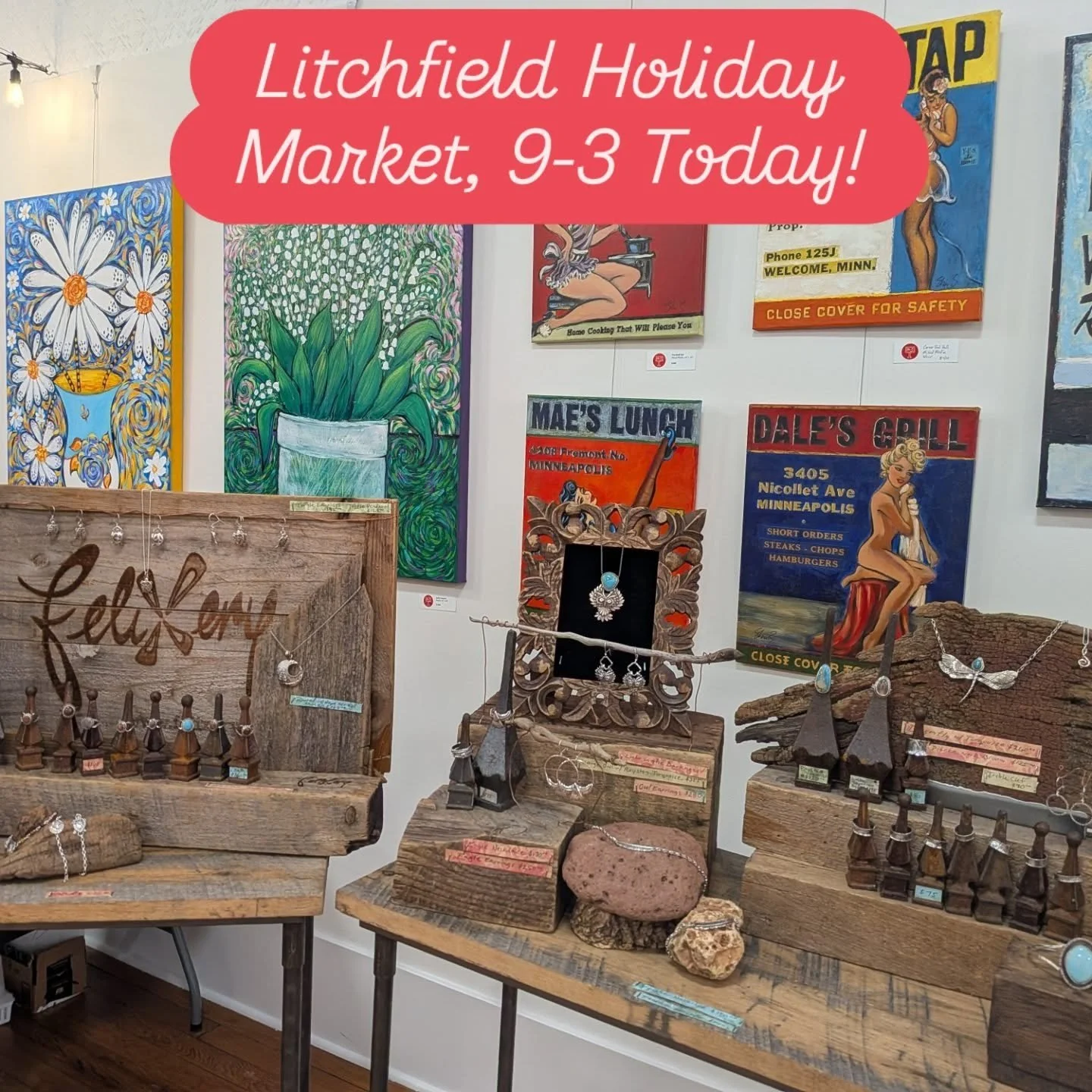 Come visit me in Litchfield for some holiday shopping! I'll be in the Barka Building next to the lovely @sarahflicek  booth. 9-3 today. #holidayshopping #makersmarket #buylocal #localartist