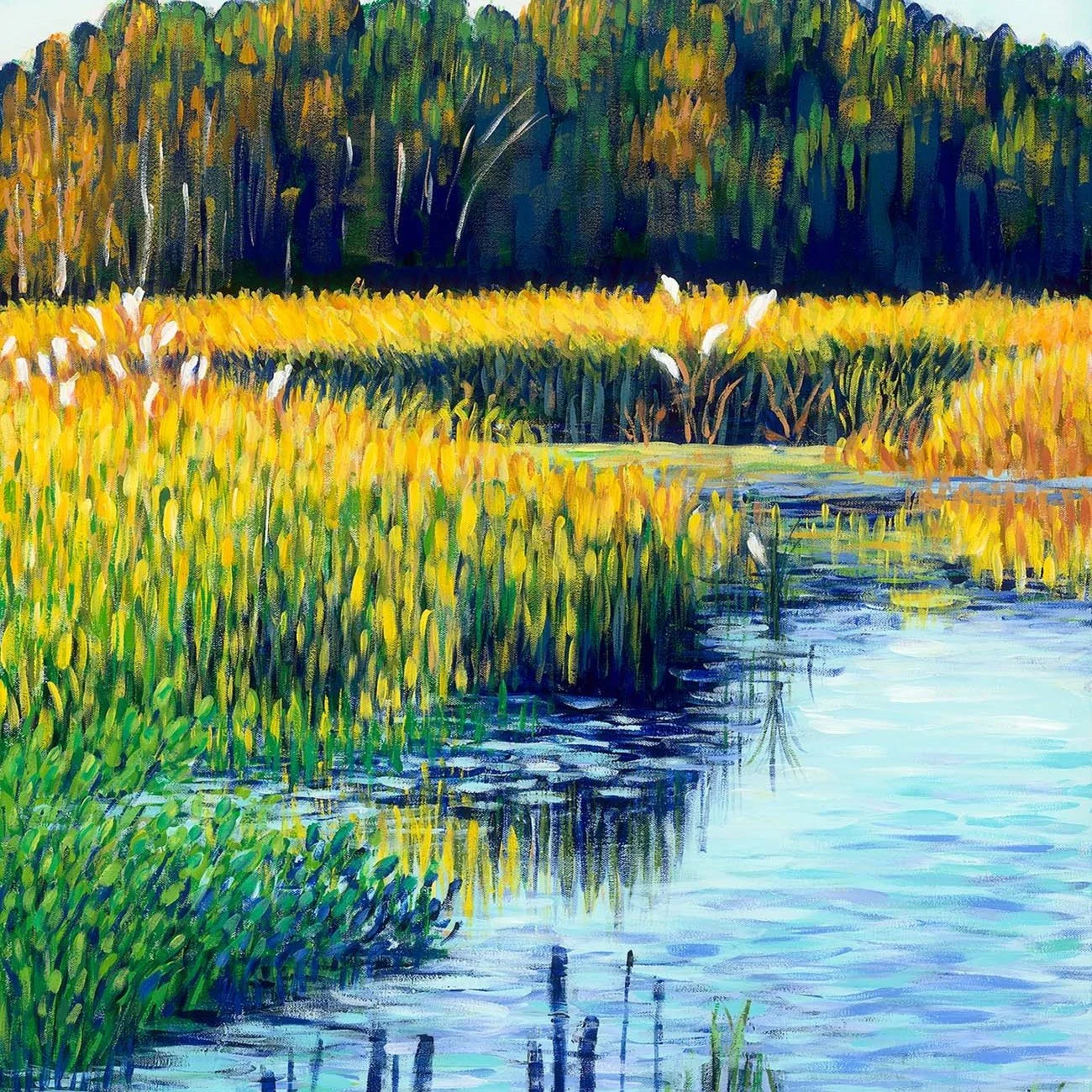 Shari Z Art News 
Things have been percolating in my art world over the holidays! "Pond at Ney Park", "Joyful Cosmos", and "Happy Whale" have all found beautiful new homes*.

And I&rsquo;m happy to share that three of my