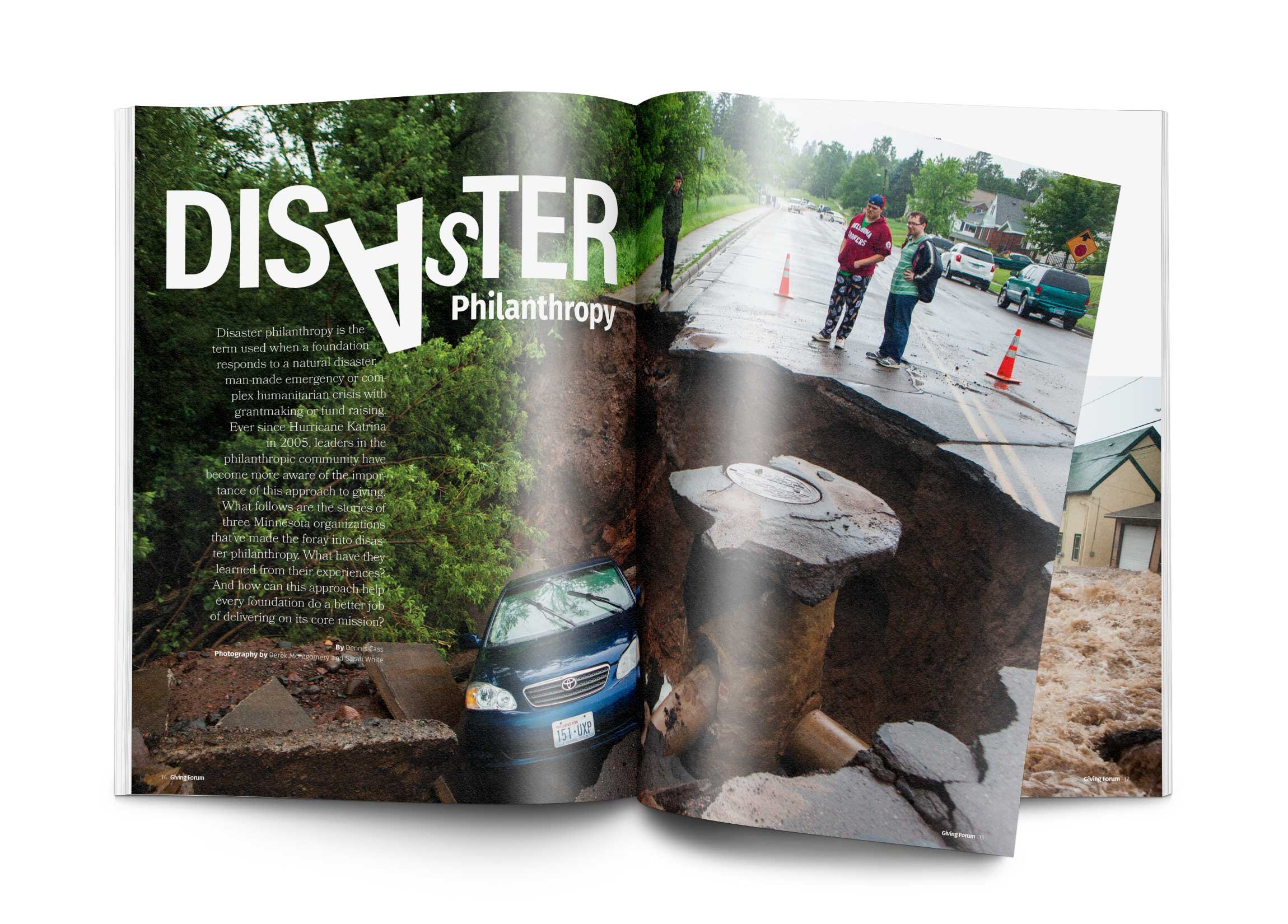 Giving Forum, V38 Fall, Disaster Philanthropy feature