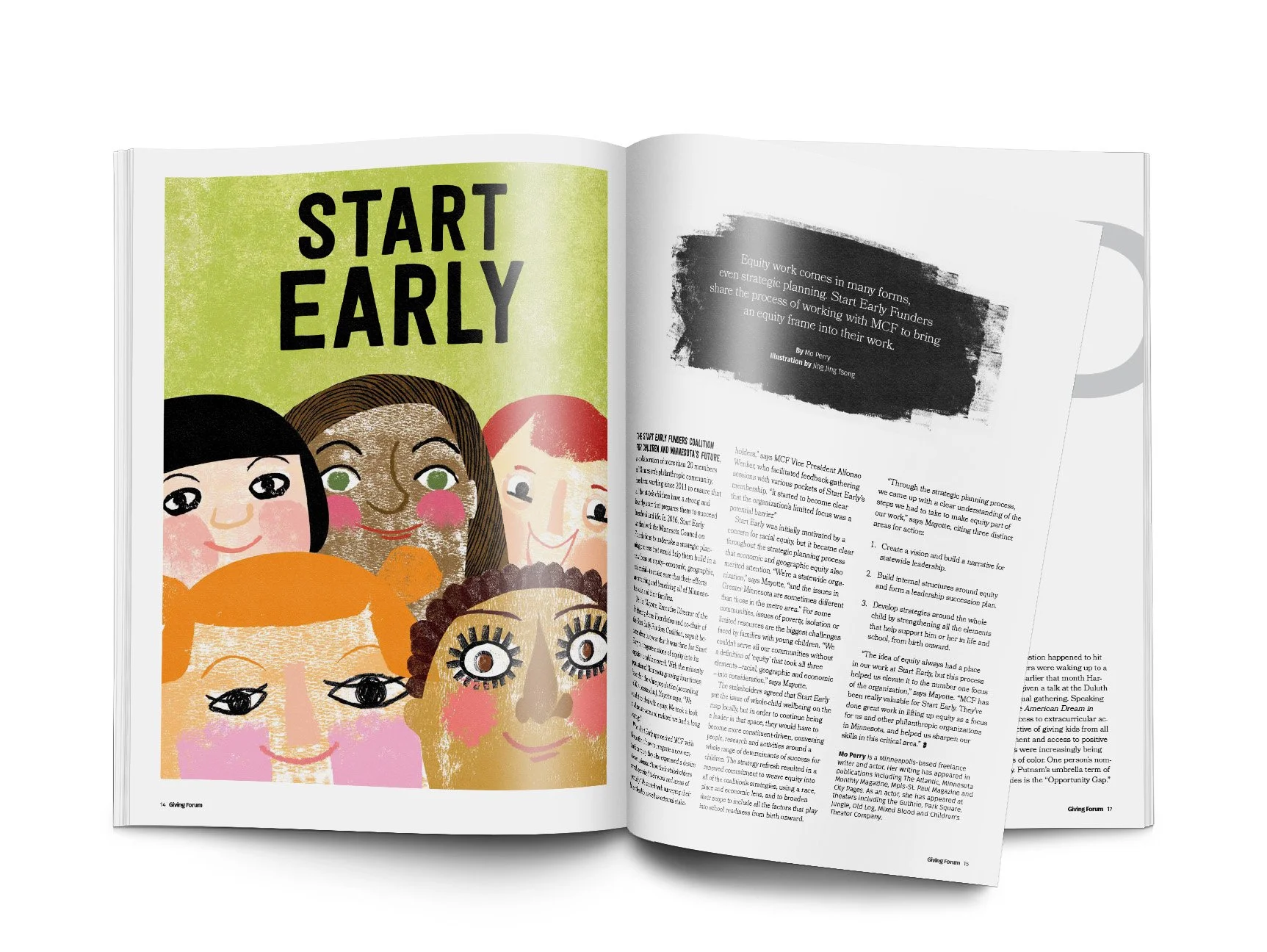 Giving Forum, V39 Spring, Start Early mini-feature