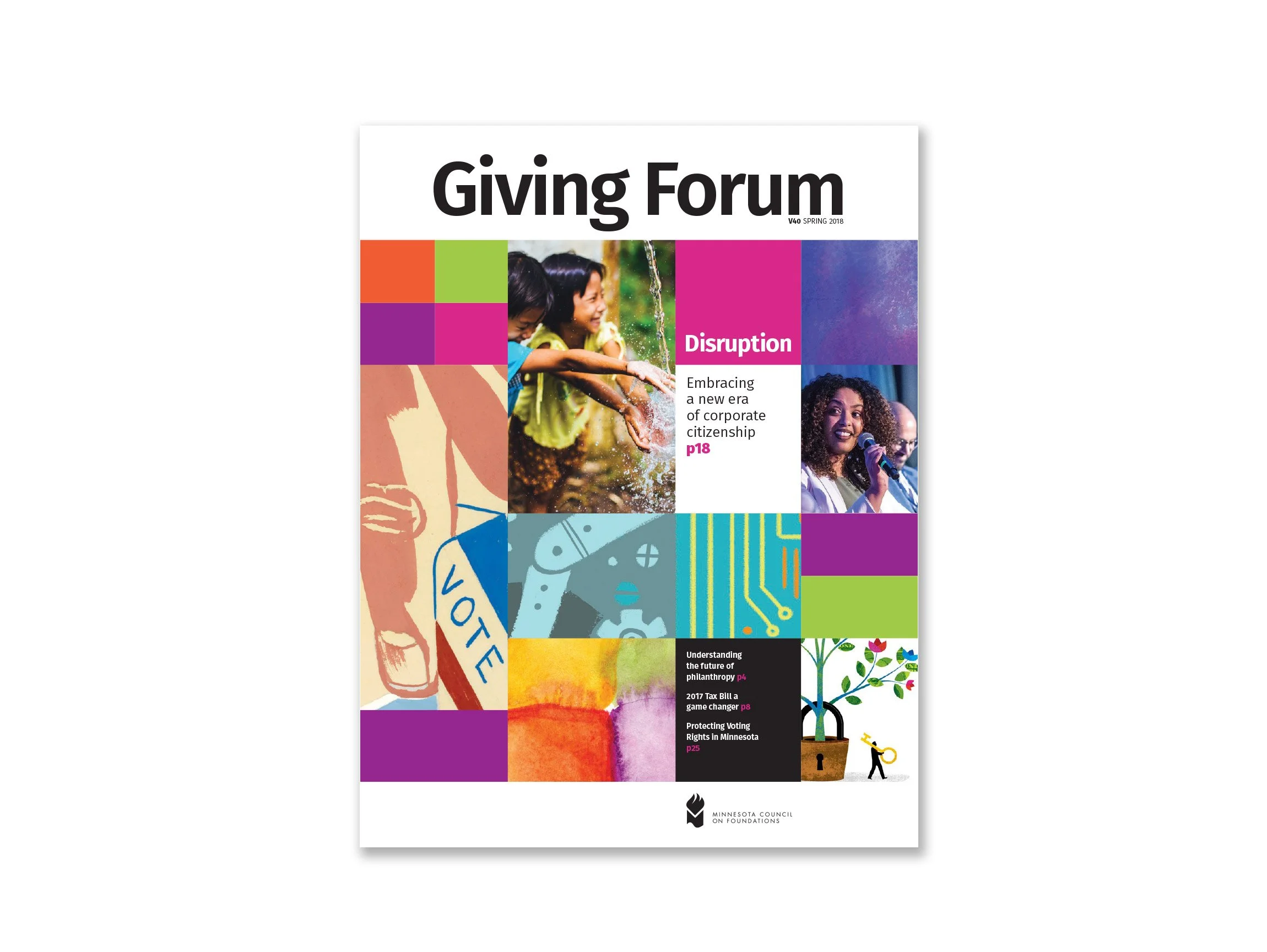 Giving Forum, V40 Spring, Front Cover