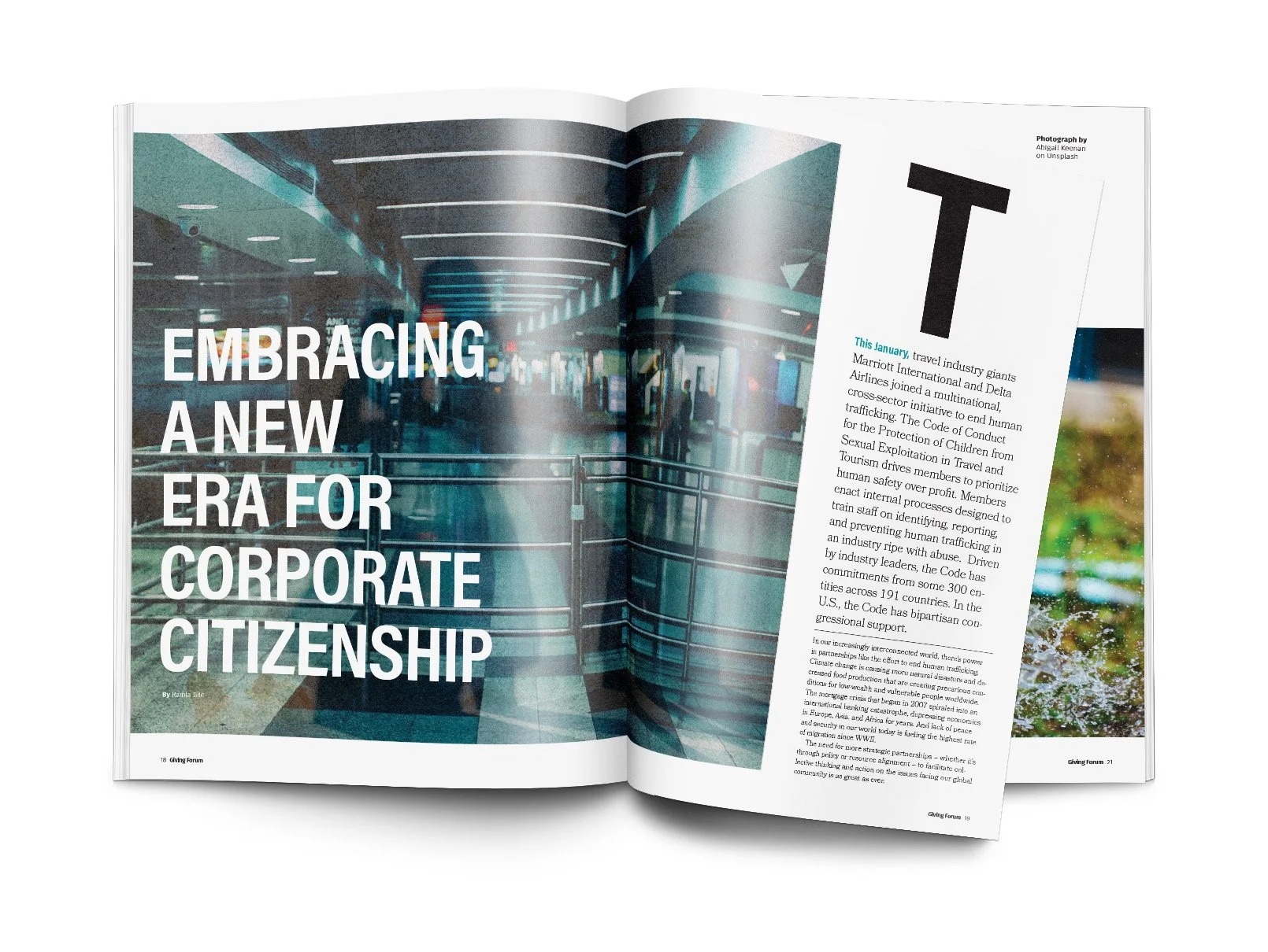 Giving Forum, V40 Spring, Corporate Citizenship feature