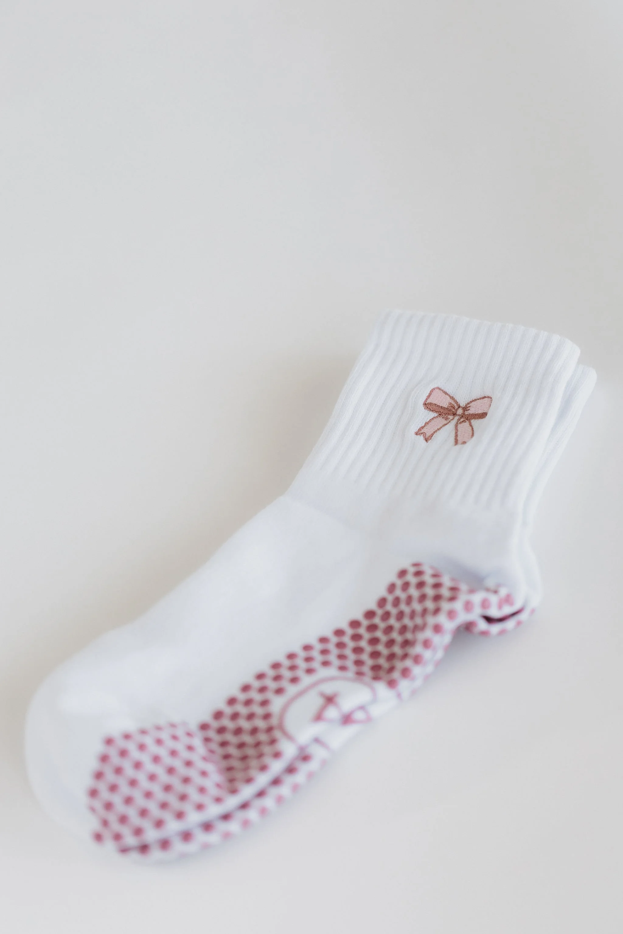 "Pink Bow" Pilates Socks