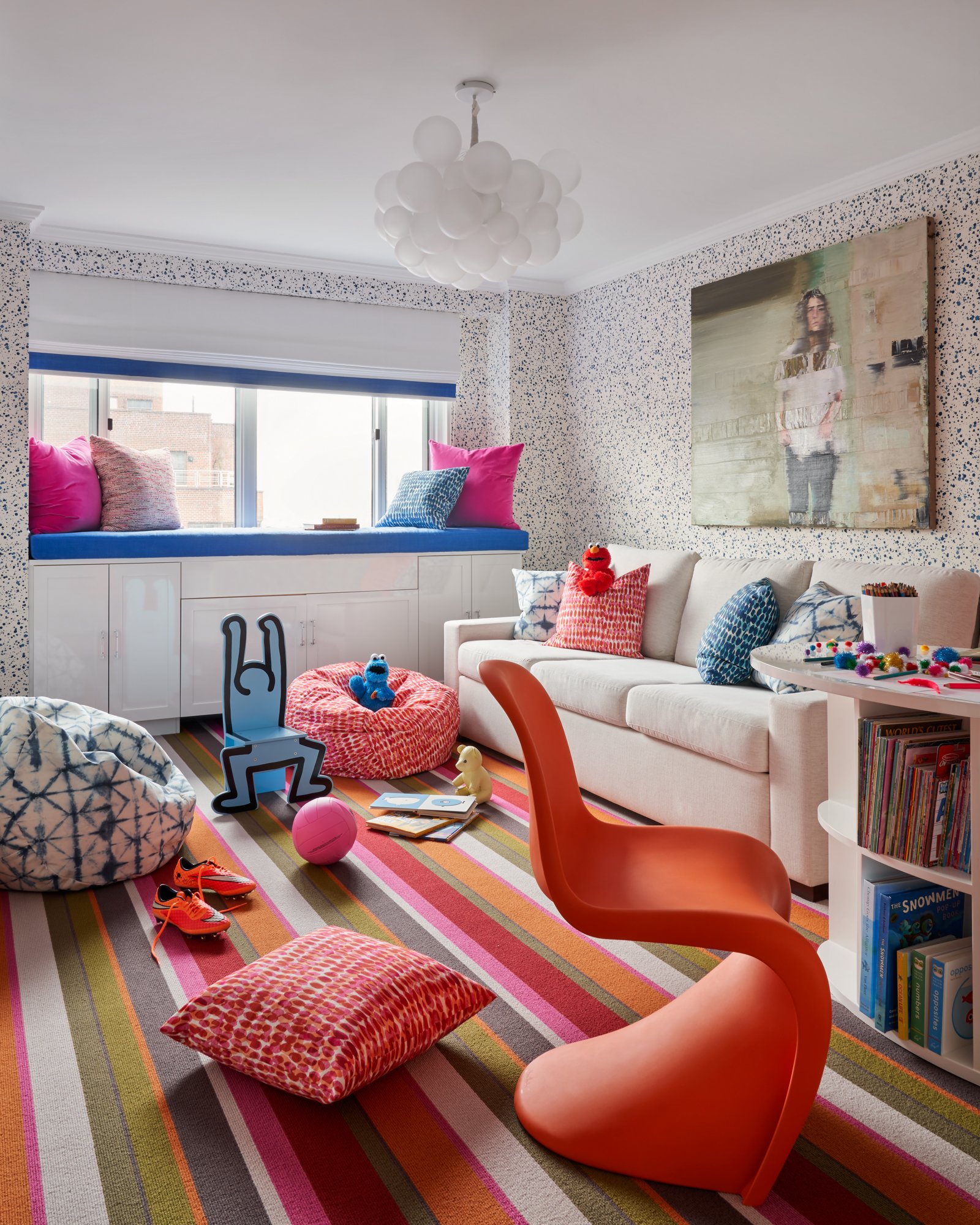 A bright and cheerful children’s playroom by Hilary Matt. Photographs by Seth Caplan.