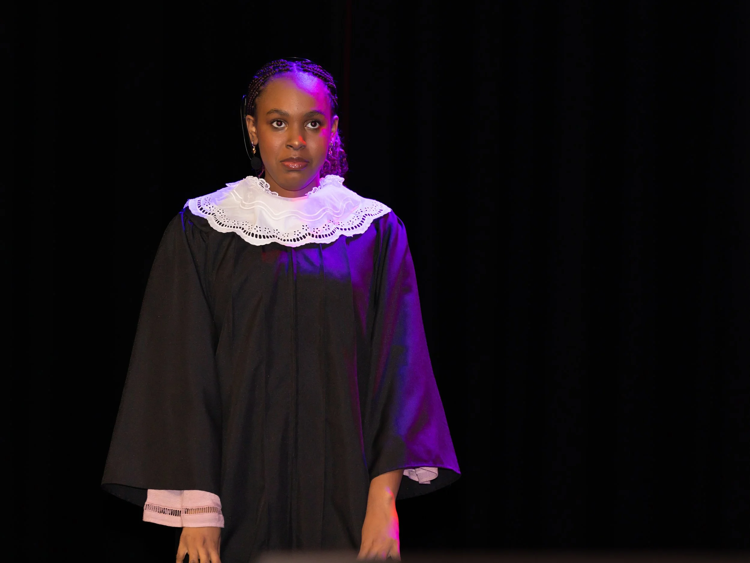 Actor portraying historical character in Breaking Barriers: The Story of Gloria Baylis stage production