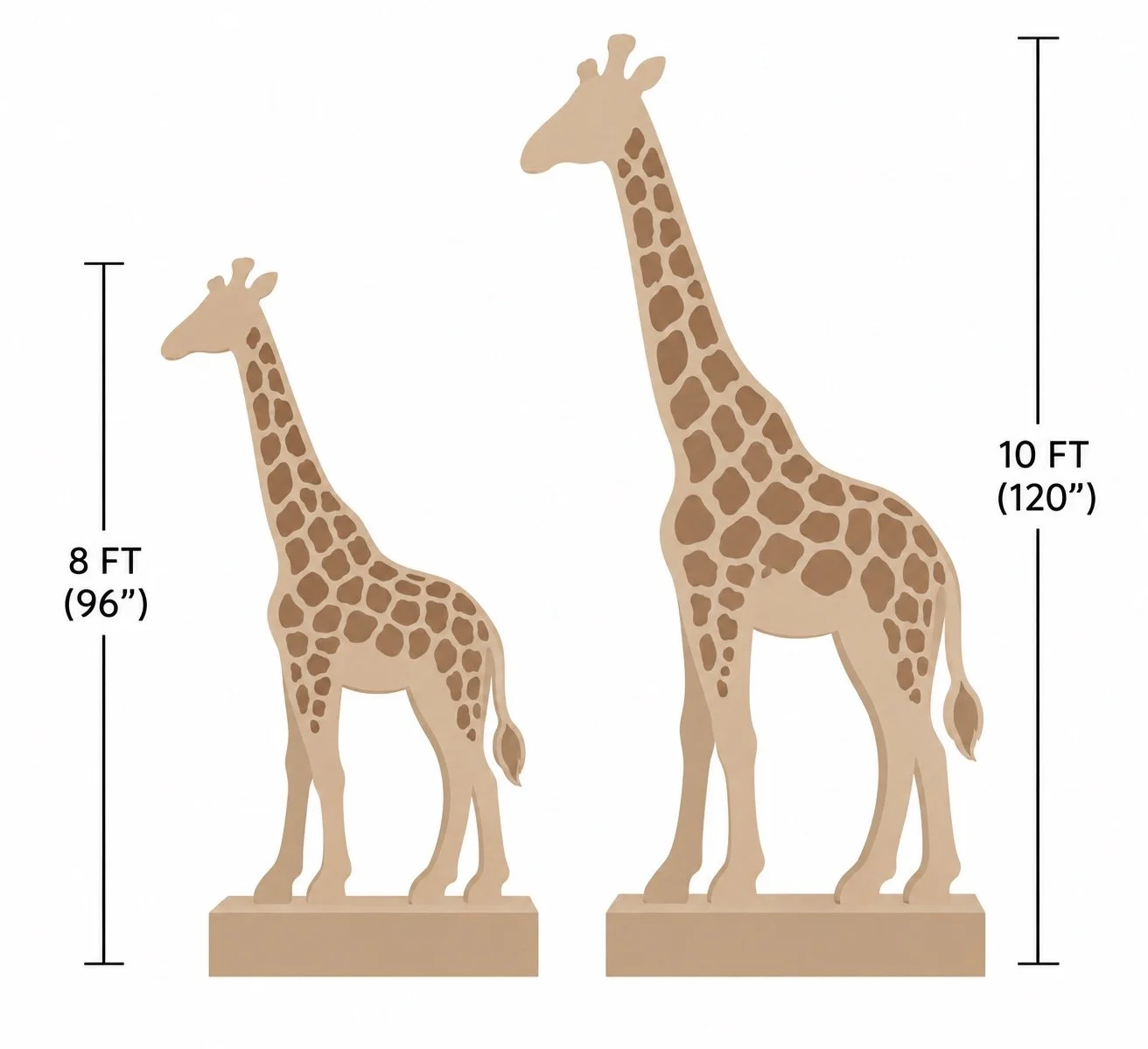 Giraffe - Double Layered with Bottom Base