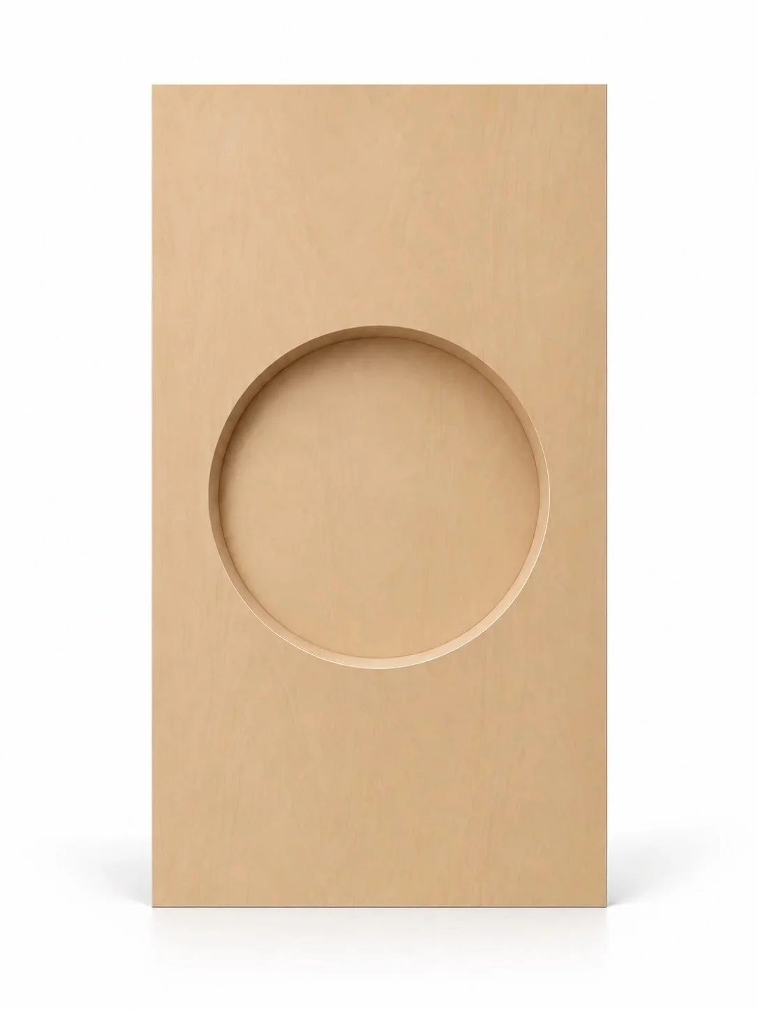 3D Rectangular Wall with Hollow Circle Middle
