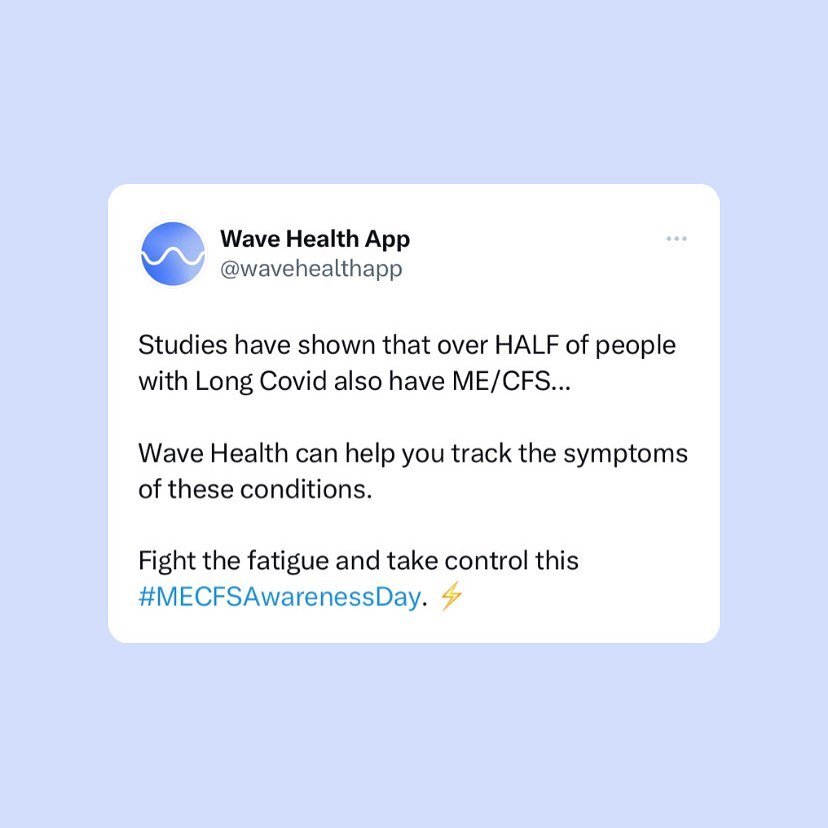 ME/CFS is a neurological disease that is often initiated by acute viral infections. 🦠

In fact, preliminary studies are now showing that nearly half of people living with Long Covid have ME/CFS.

Now more than ever it&rsquo;s imperative to take cont