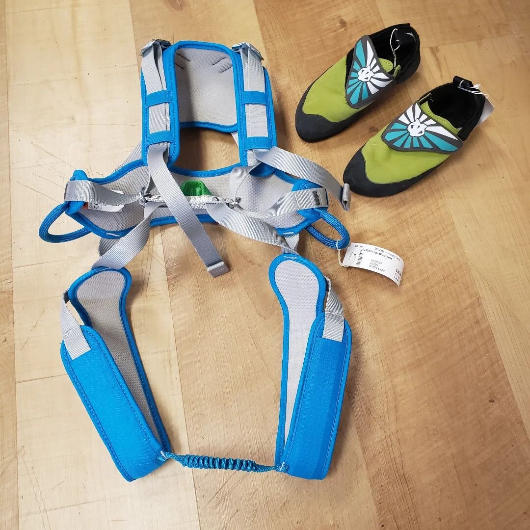 Grom Gear!

Petzl Ouistiti Harness
Fits up to 66lbs
$36

Evolv Venga Climbing Shoe
Youth 2
$25.20