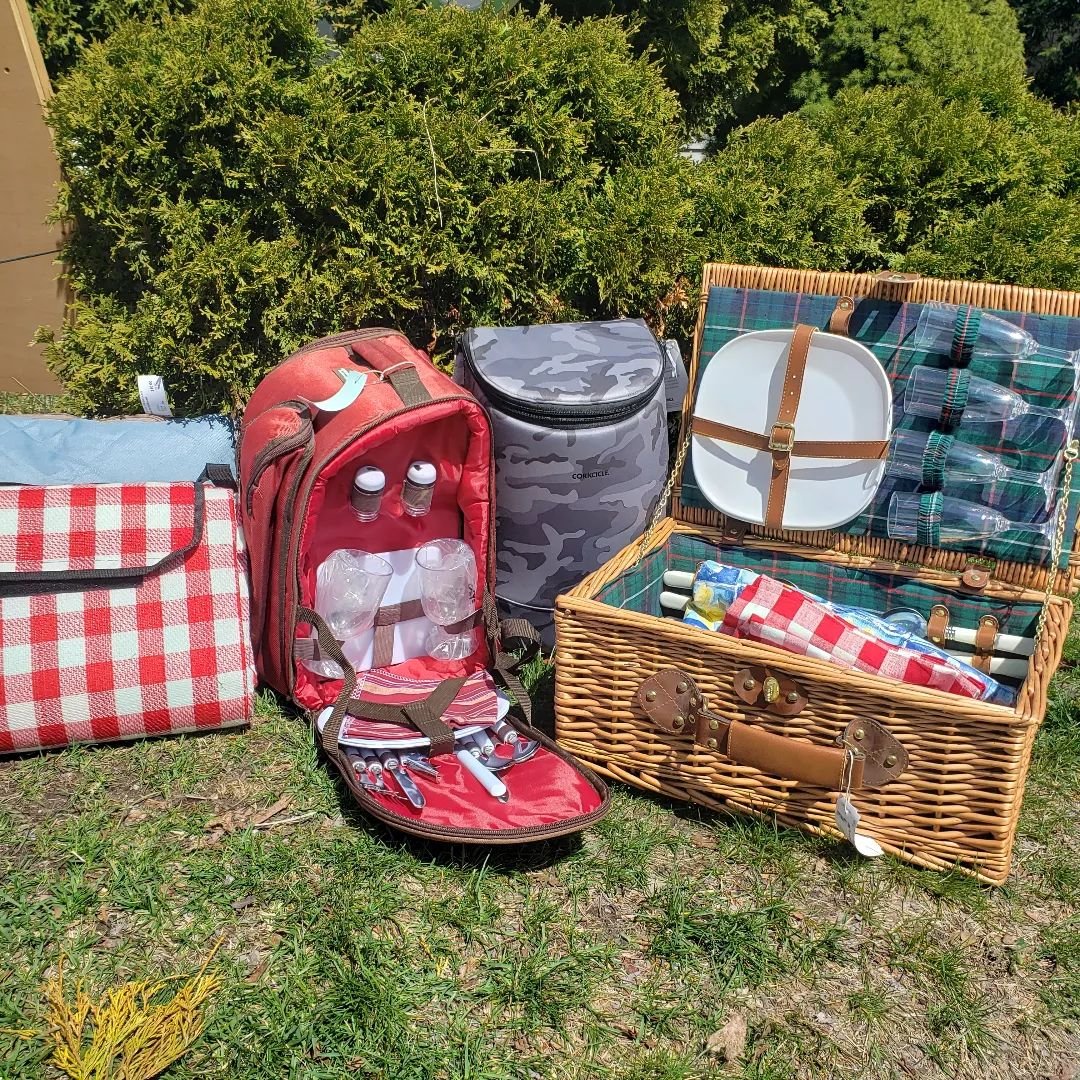 It's a great day for a picnic! 🧺

Picnic Blankets
$10 each

Apollo Walker Picnic Pack (Red)
$24

Corksicle Eora Cooler Bucket NEW
$72

Straw Picnic Basket Set
$20