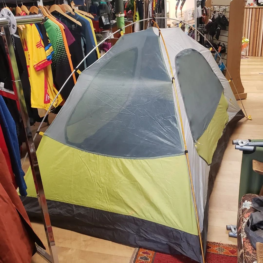 Tents inside the shop don't look as good as outside...but this one is nice no matter where it is!
+
Mountainsmith Morrison Tent + Footprint (+ fly):
2 person,
$78