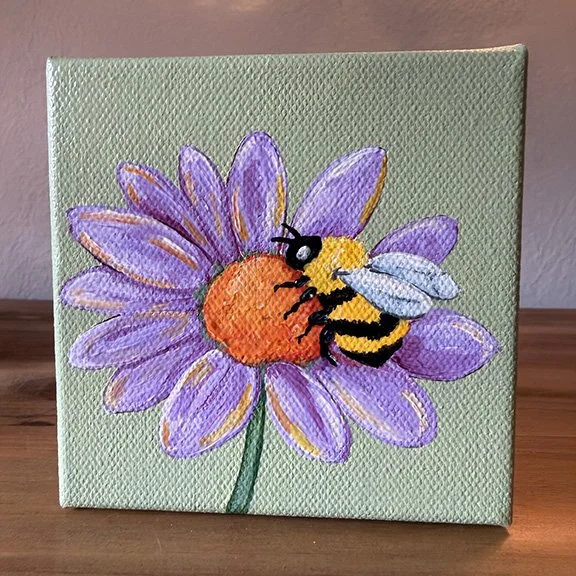 Bee on a Purple Flower