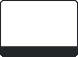 Desktop computer sitting on a blue bubble housing frequently asked questions and dropdown answers.