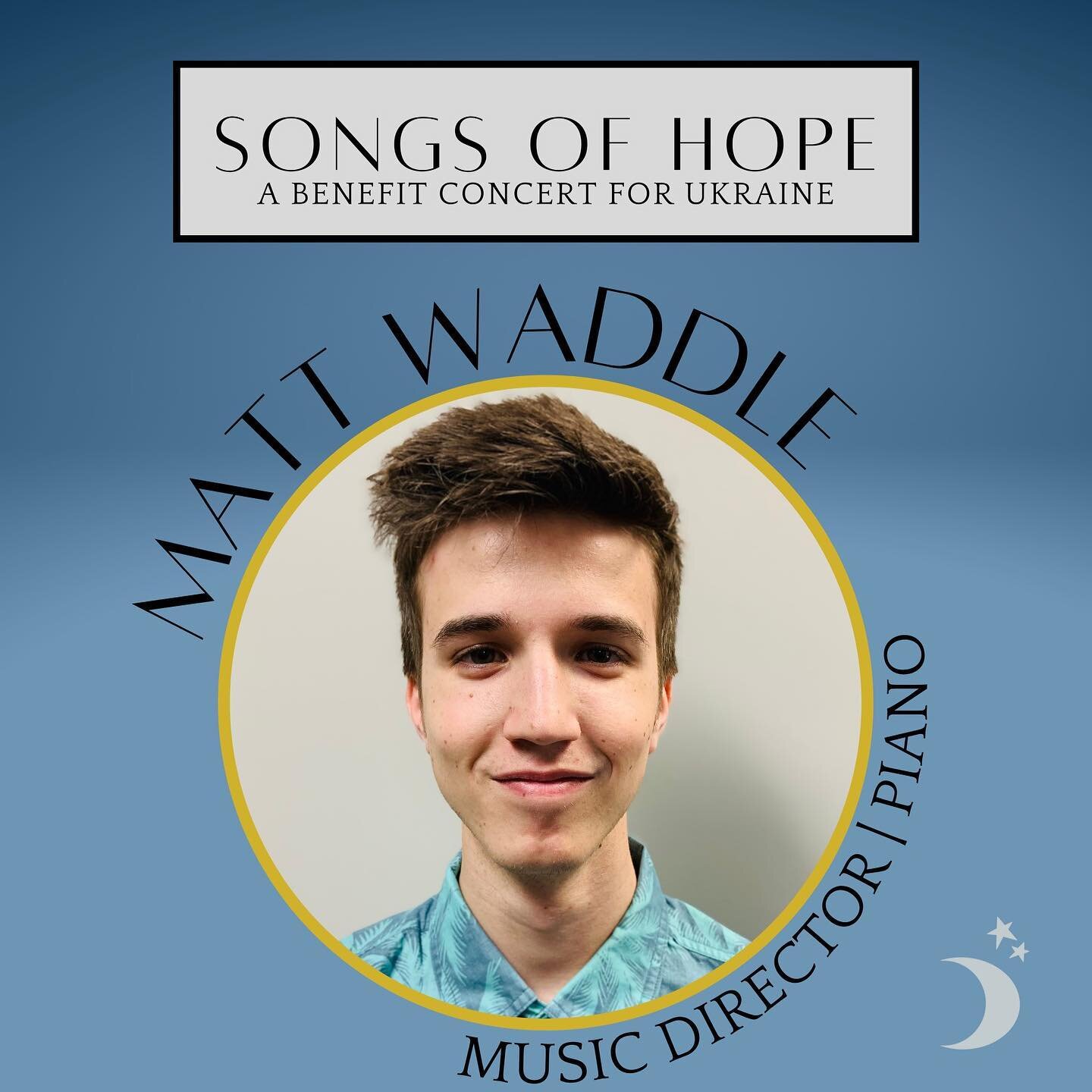 Meet our Music Director and pianist for Songs of Hope, Matthew Waddell!  Despite his young age Matthew is an accomplished pianist having worked his way through the curriculum of the Royal Conservatory of Music and gone on to perform for beautiful eve