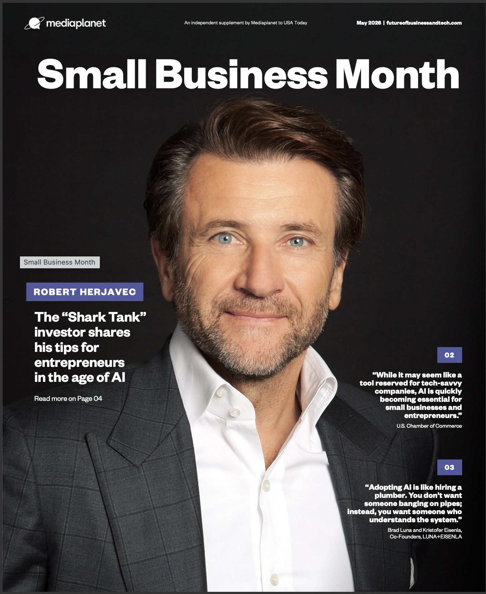 LUNA+EISENLA Makes the Cover of USA Today’s Small Business Month Magazine