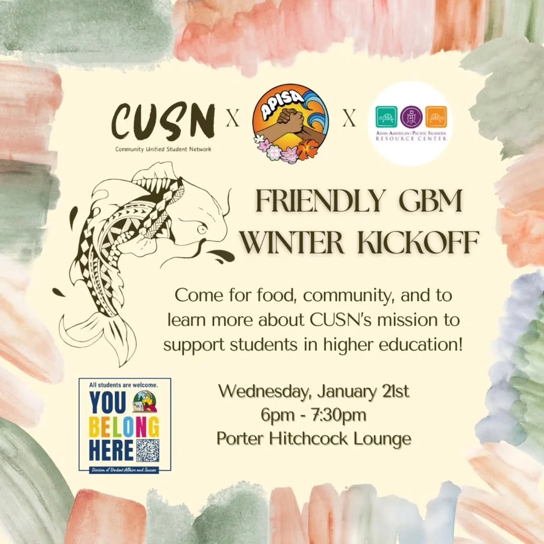 CUSN x APISA x AA/PIRC Friendly General Body Meeting: Winter Kickoff
