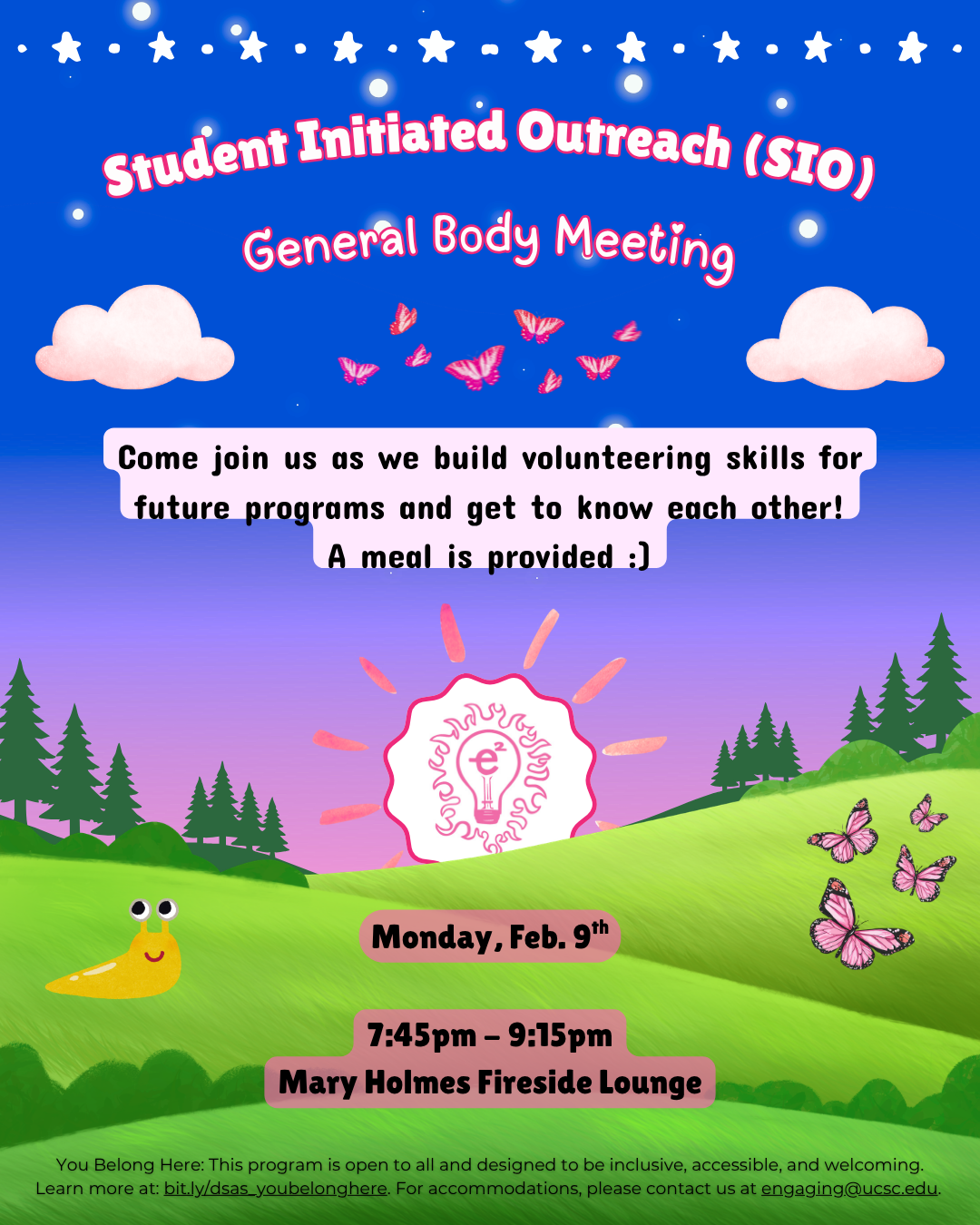 SIO GBM #2 Monday, Feb 9th from 8pm-9pm at Mary Holmes Fireside Lounge (Cowell)