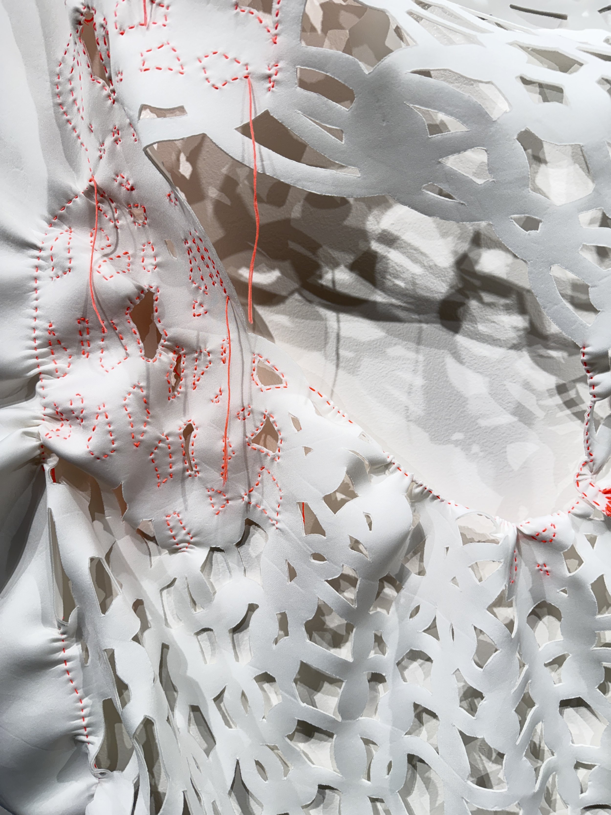 Spellbound I (detail)
2025
Hand cut, hand sewn repurposed neoprene