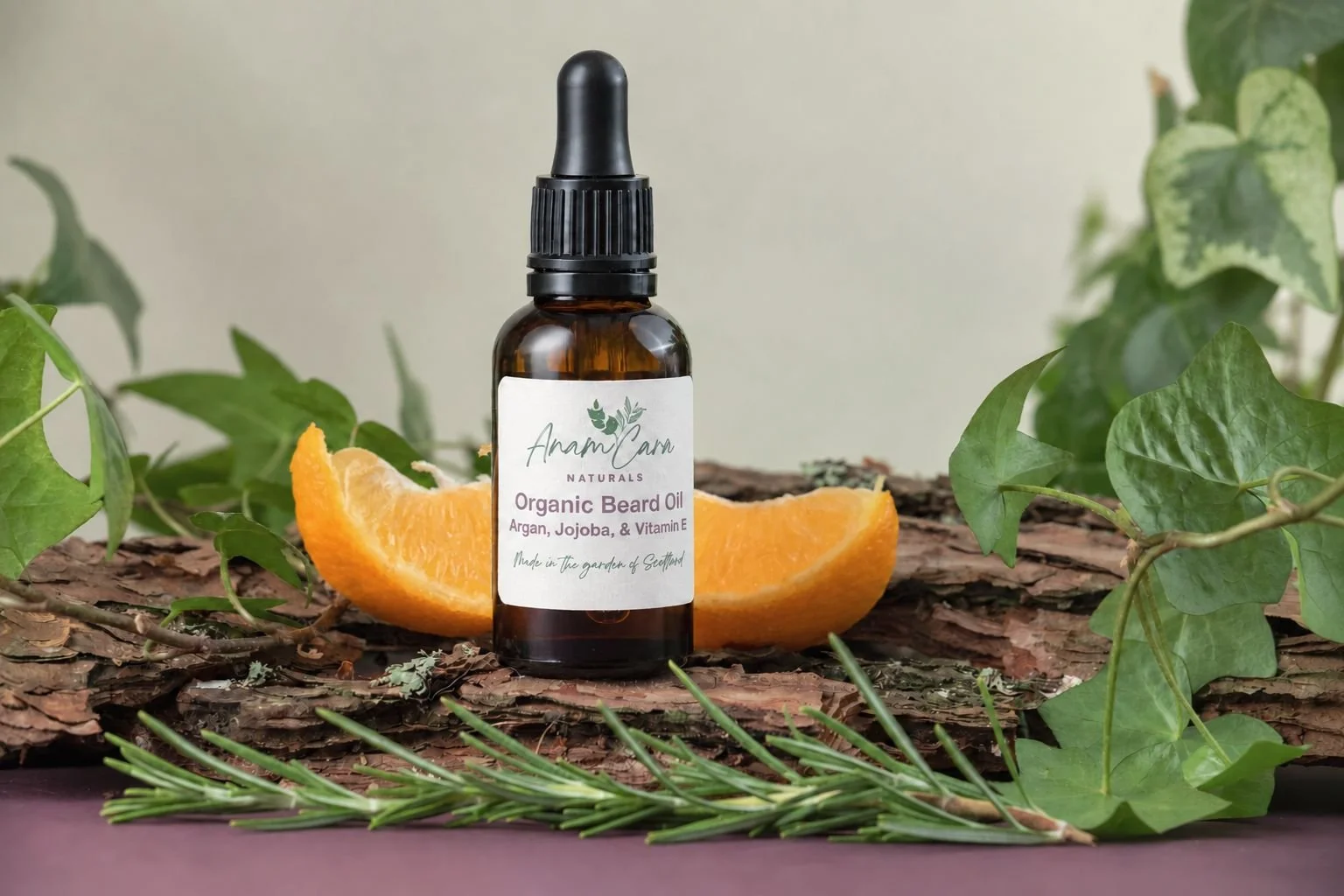 Organic Beard Oil - Argon, Jojoba, and Vitamin E (30ml)