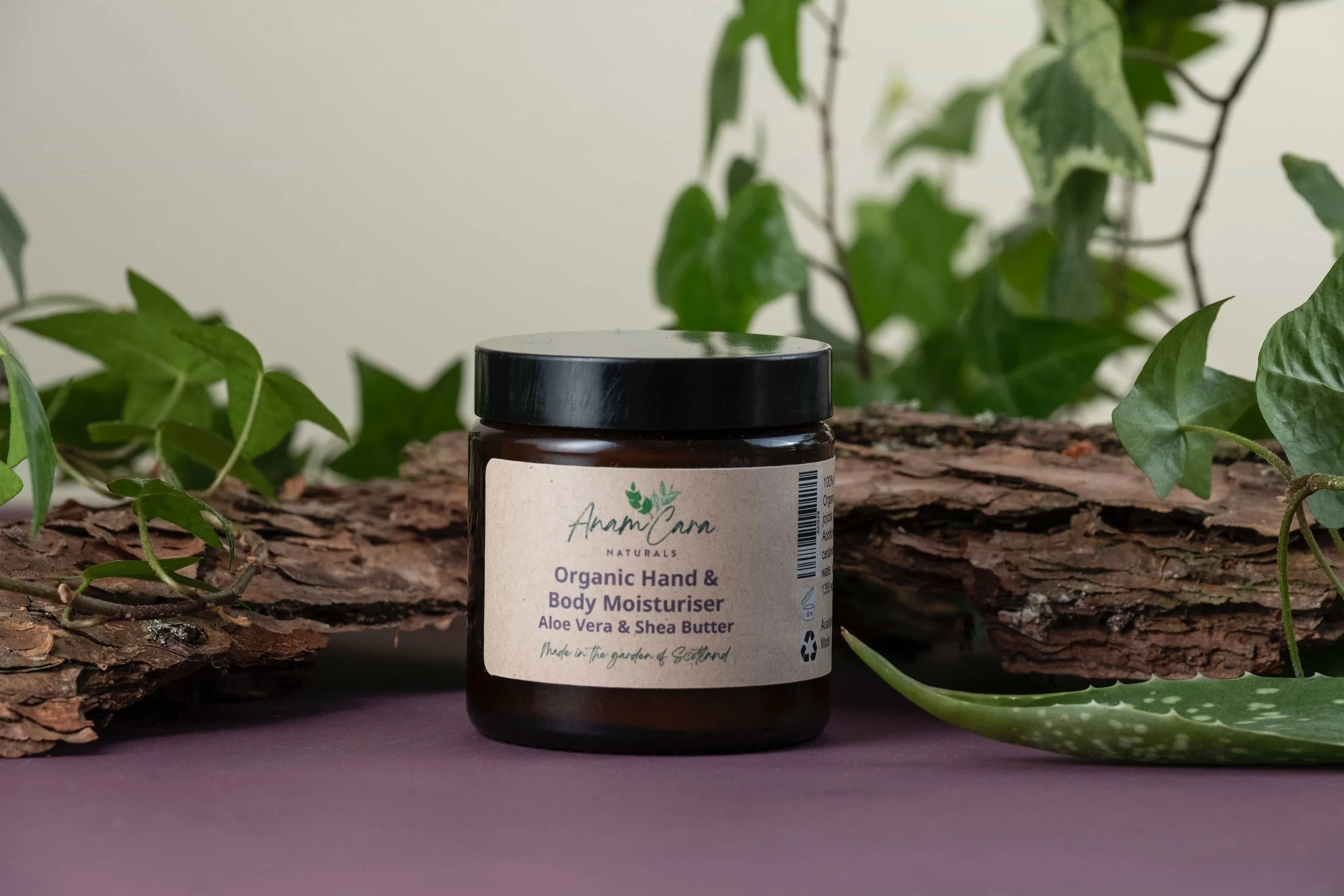 Organic Hand & Body Moisturiser - Aloe Vera and Shea Butter  Anam Cara