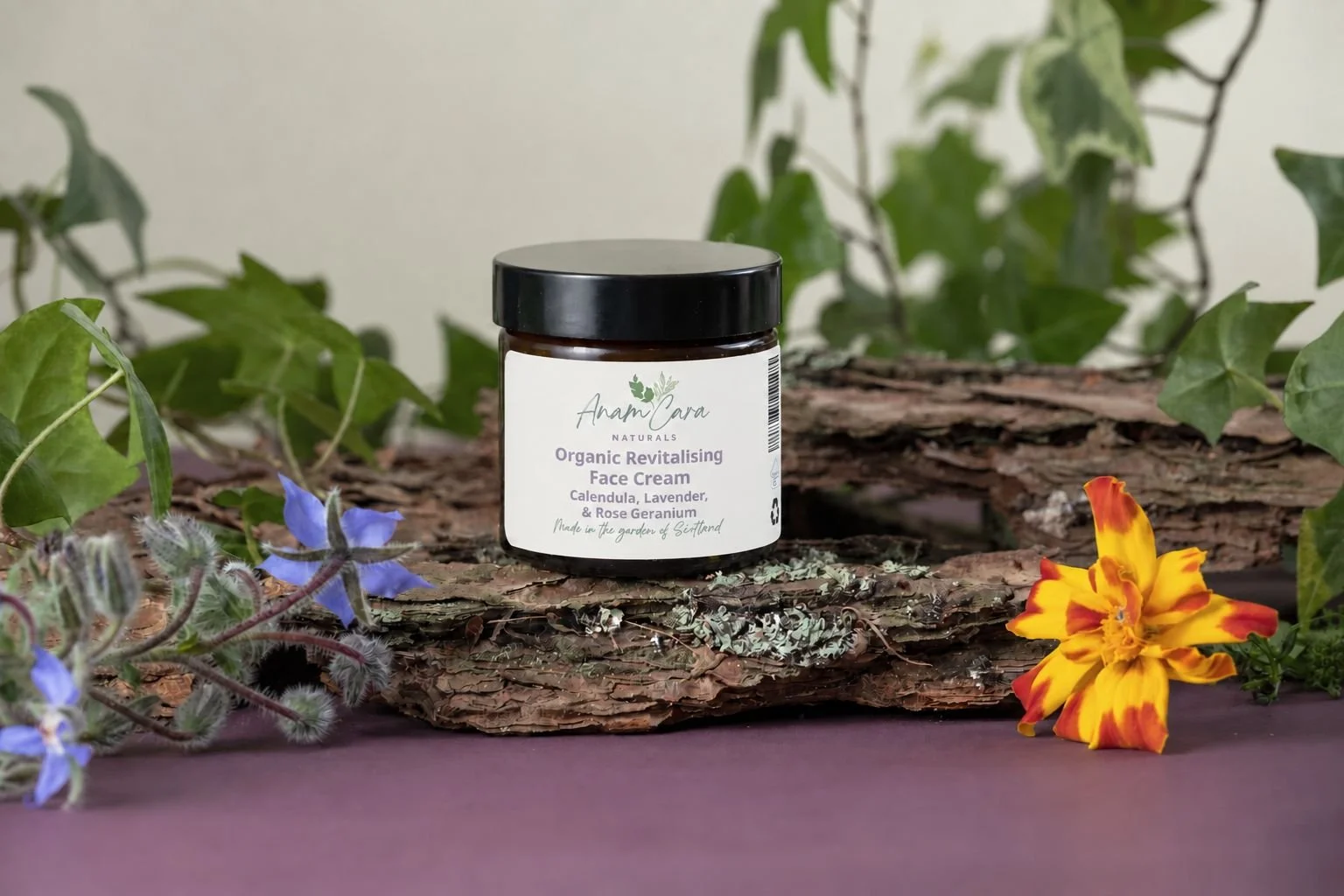 Organic Revitalising Face Cream - Calendula, Rose Geranium, & Lavender