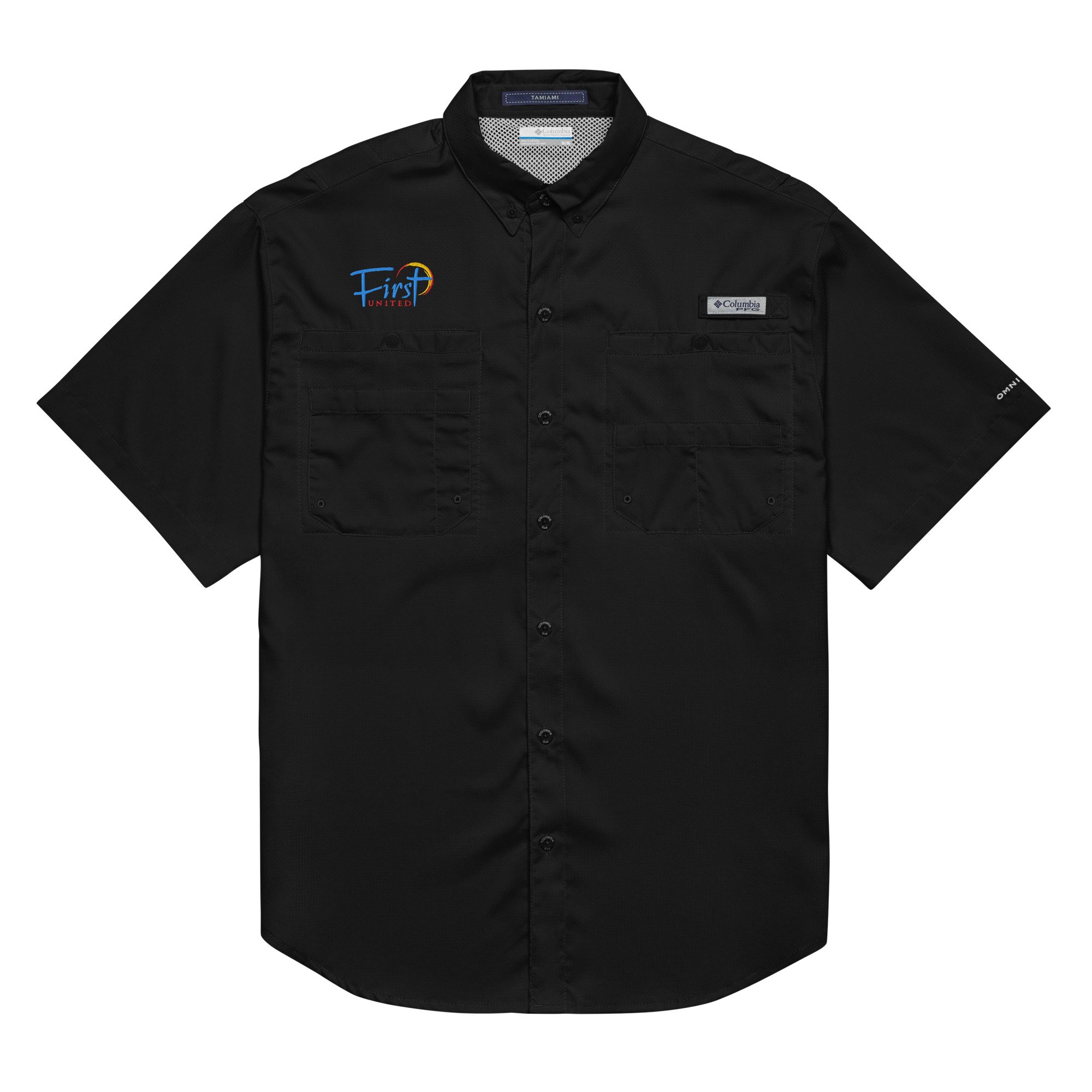 mens-columbia-short-sleeve-button-shirt-black-front-6877f4e145477.jpg
