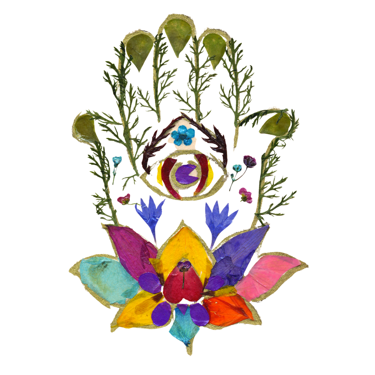 Hamsa Hand with Eye — Art from the Garden Originals