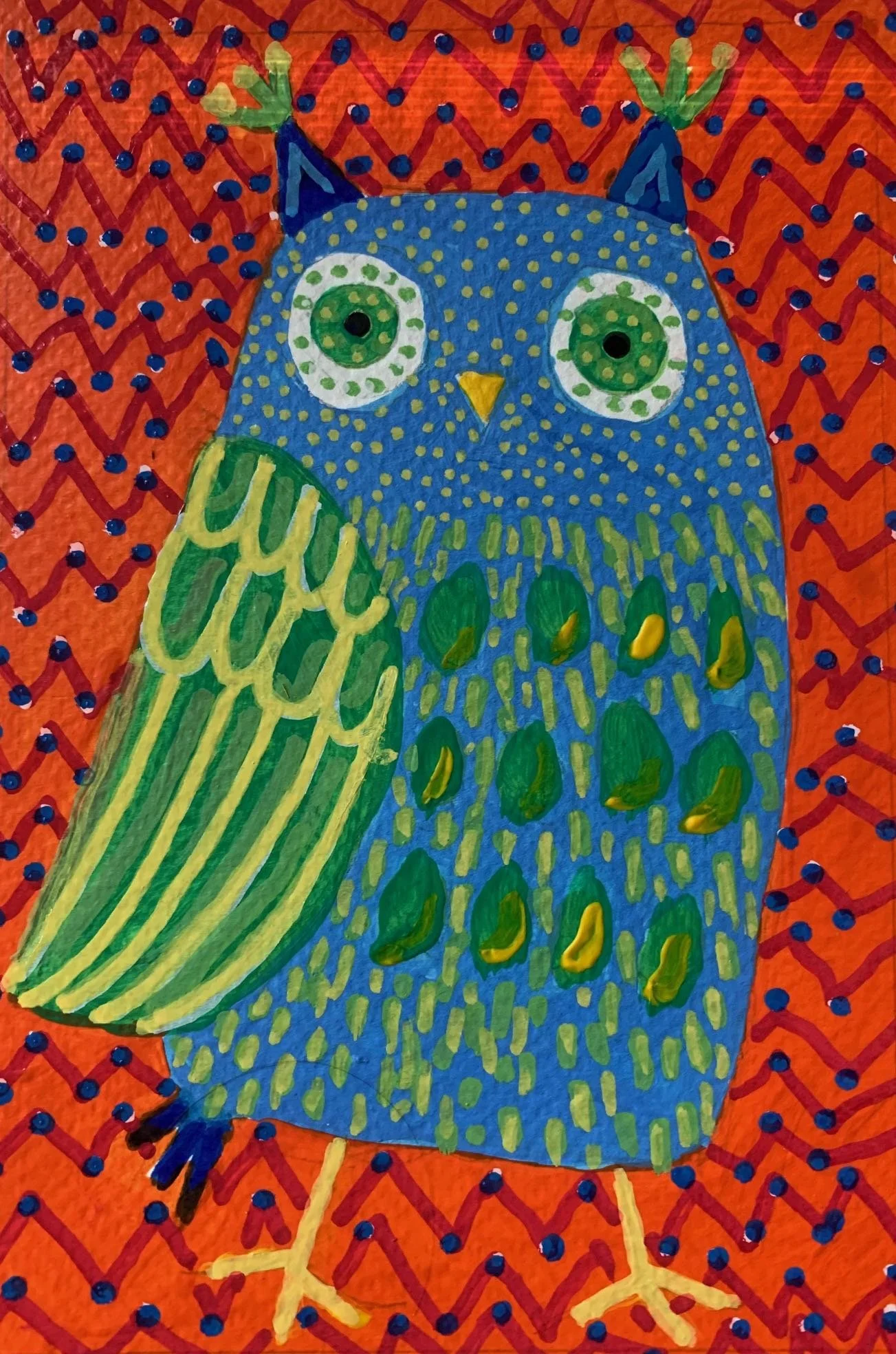 I Got Your Number, Original Acrylic with Oil Base Pens, My Dottie Friends, Barbara H Greenwood