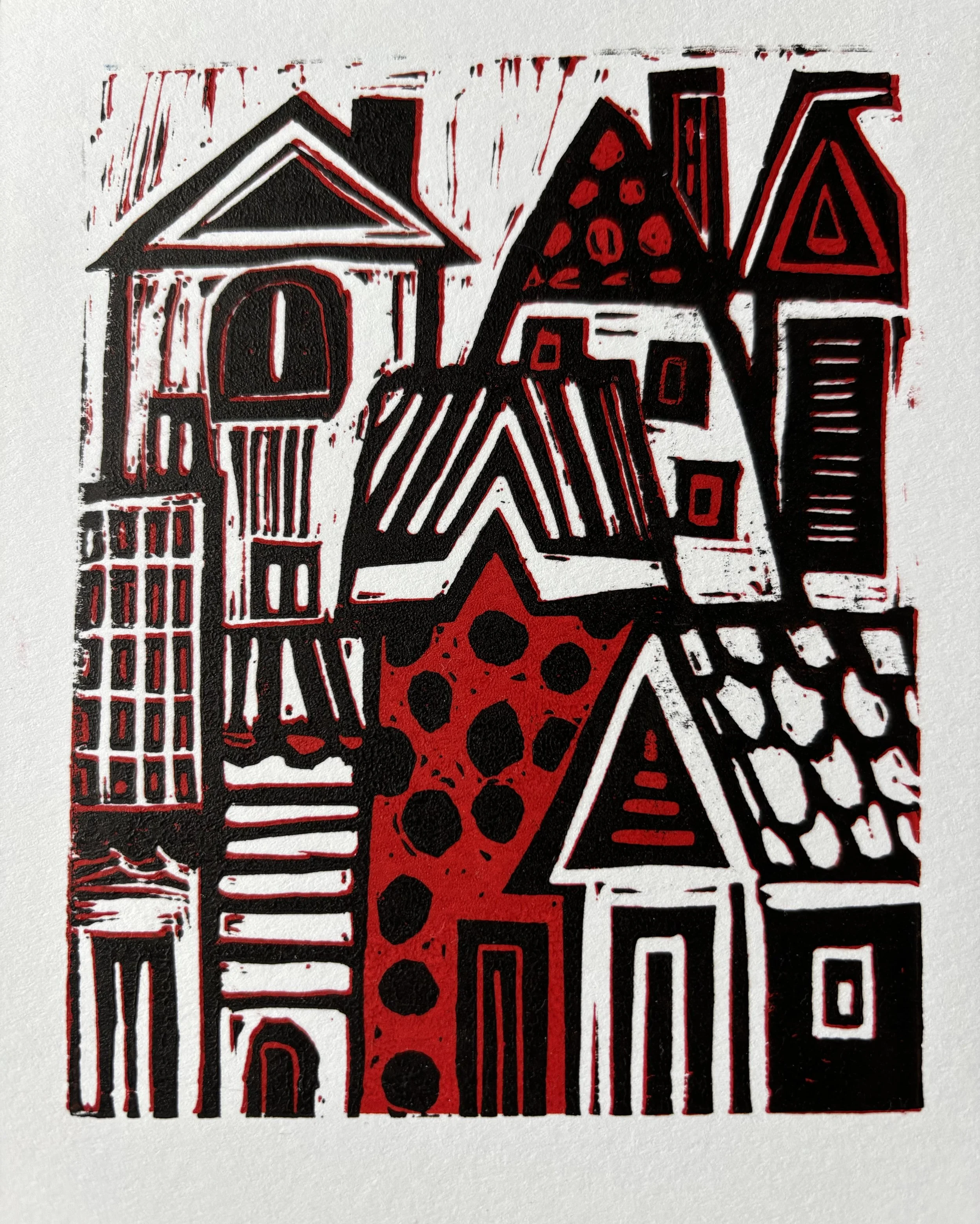 3-Week Reduction Linocut Printmaking