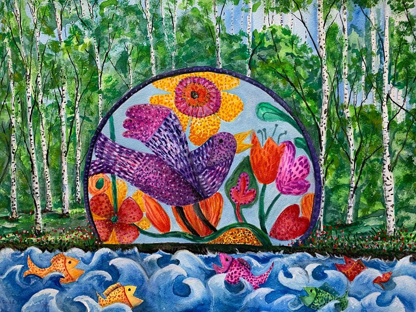 Moving On, Original Watercolor Painting, Barbara H Greenwood 