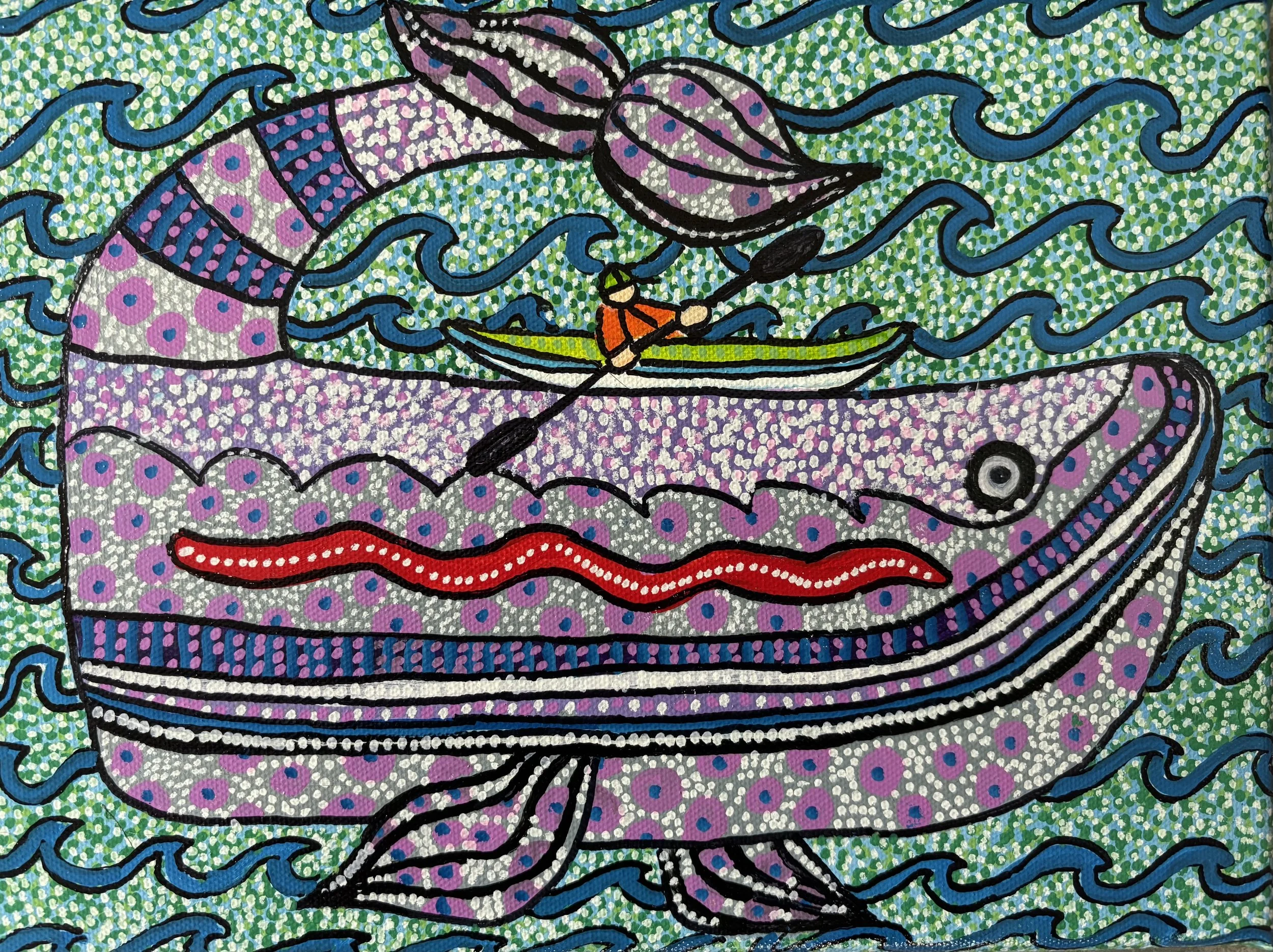 Whale  - 9x12, $150