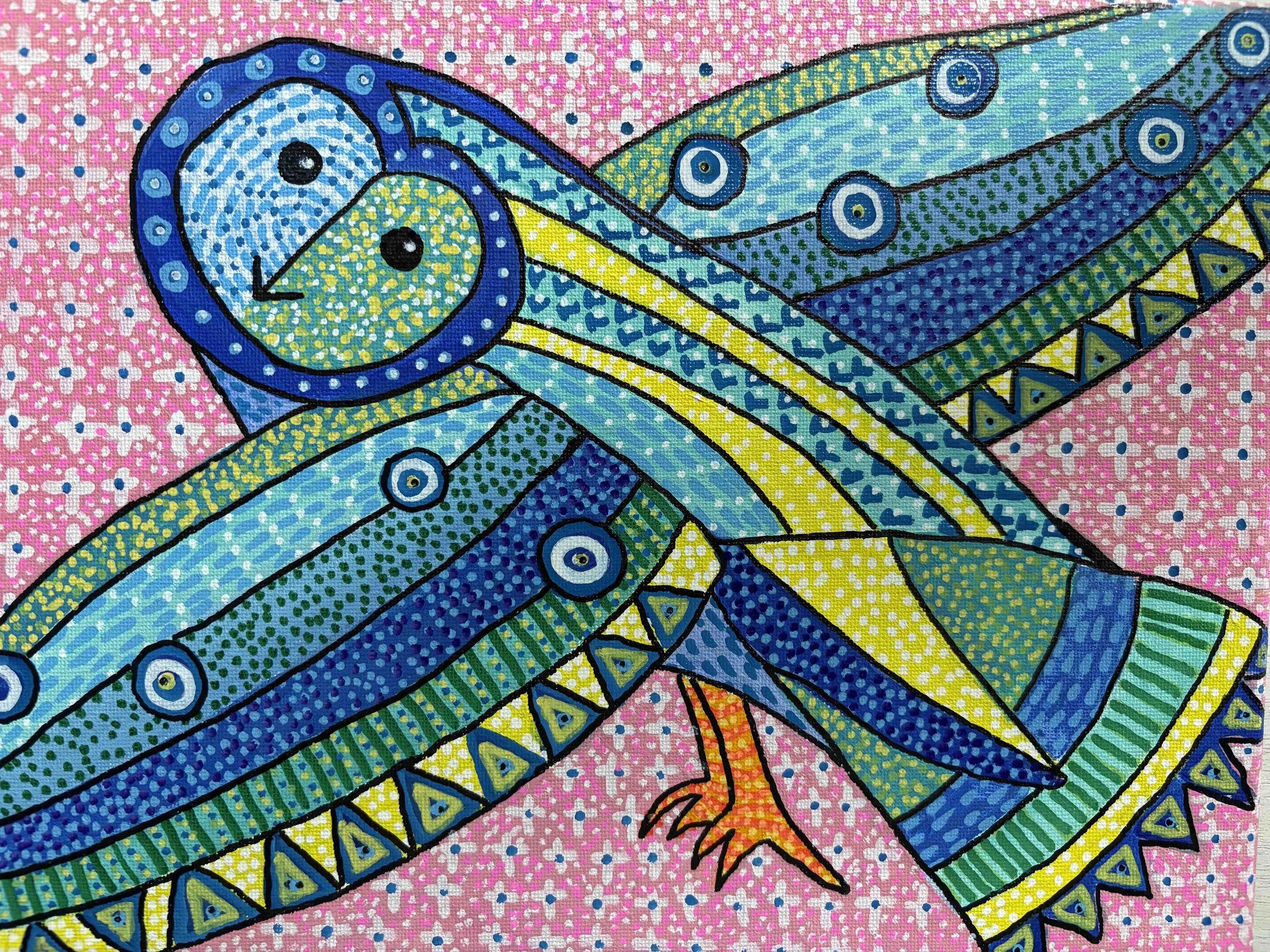Spirit Animal, Original Acrylic Painting, Dottie Friends, Barbara H Greenwood