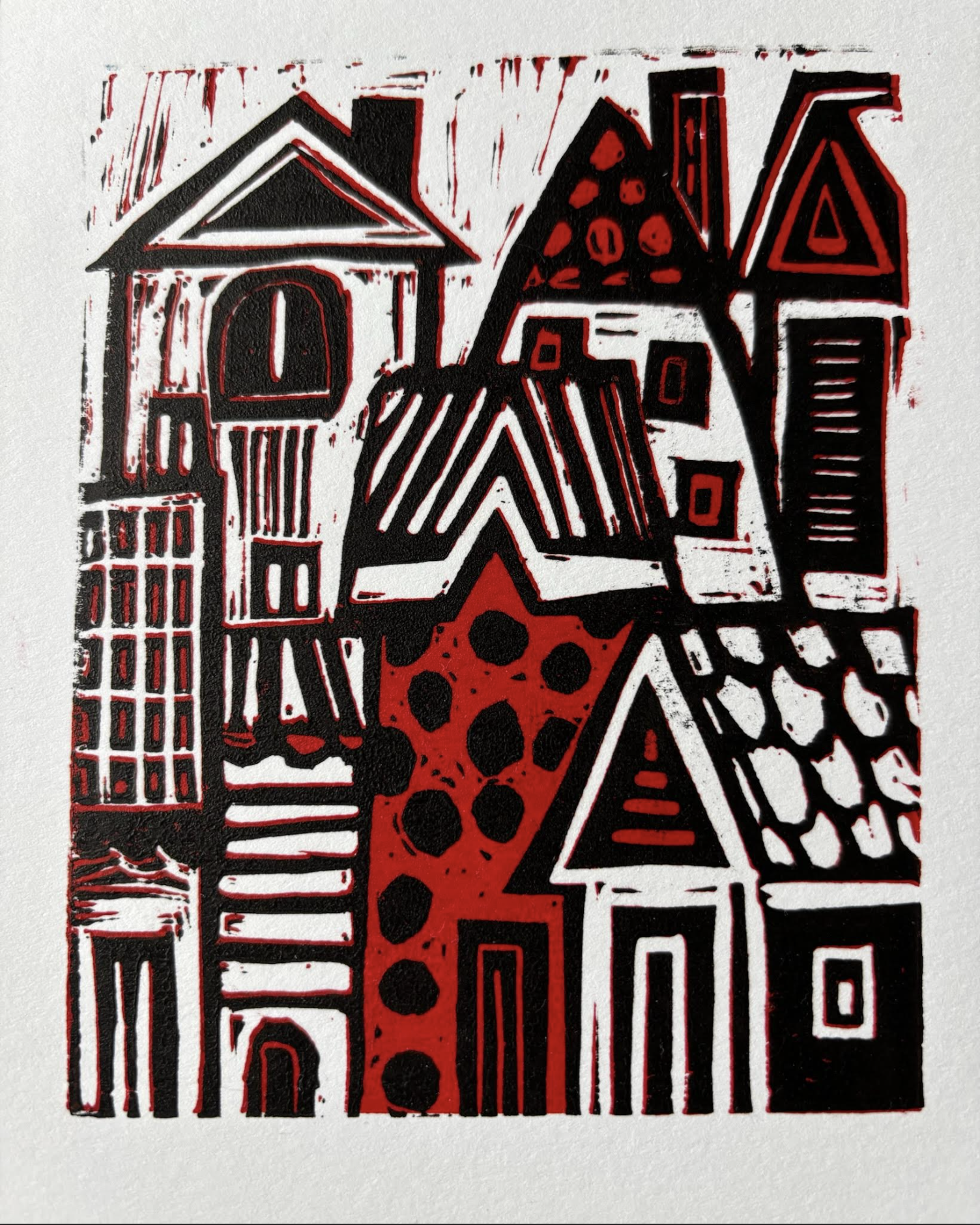 3-Week Reduction Linocut Printmaking