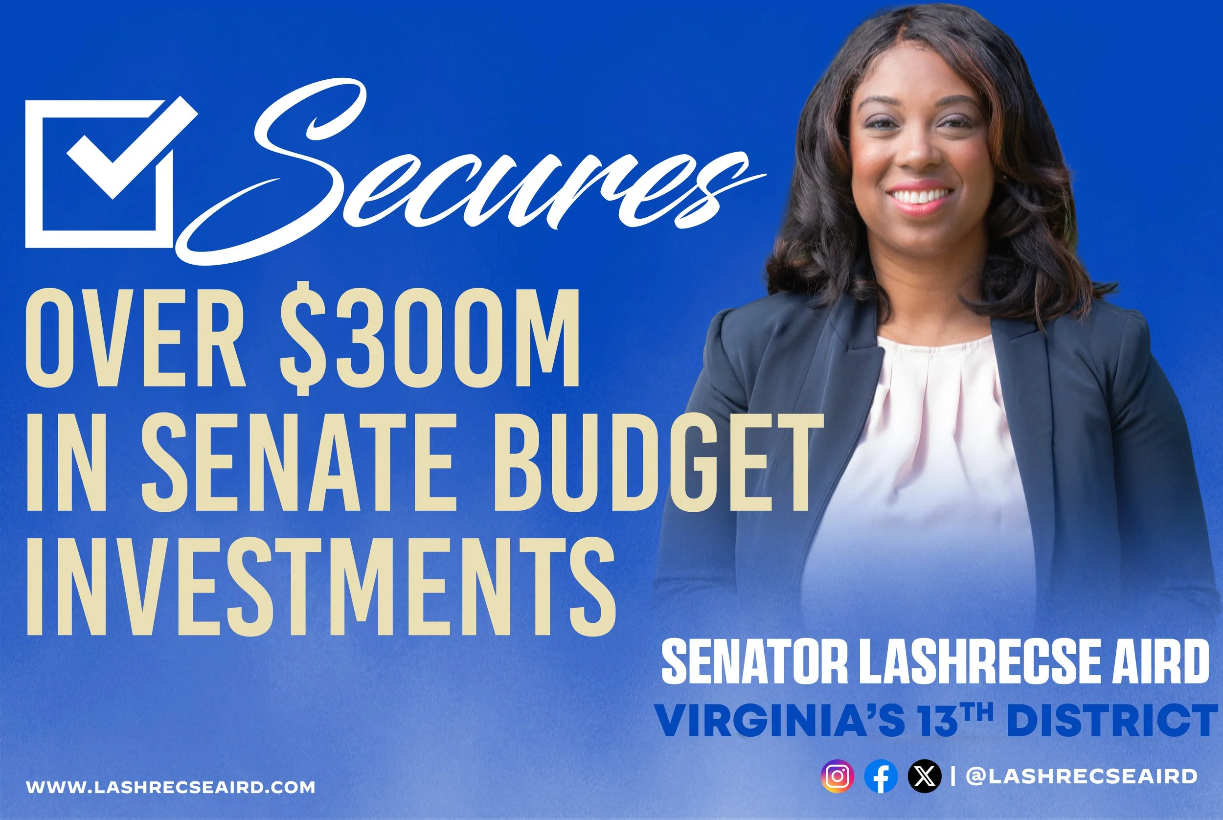 Senator Lashrecse Aird Secures Over $300m in Senate Budget Investments