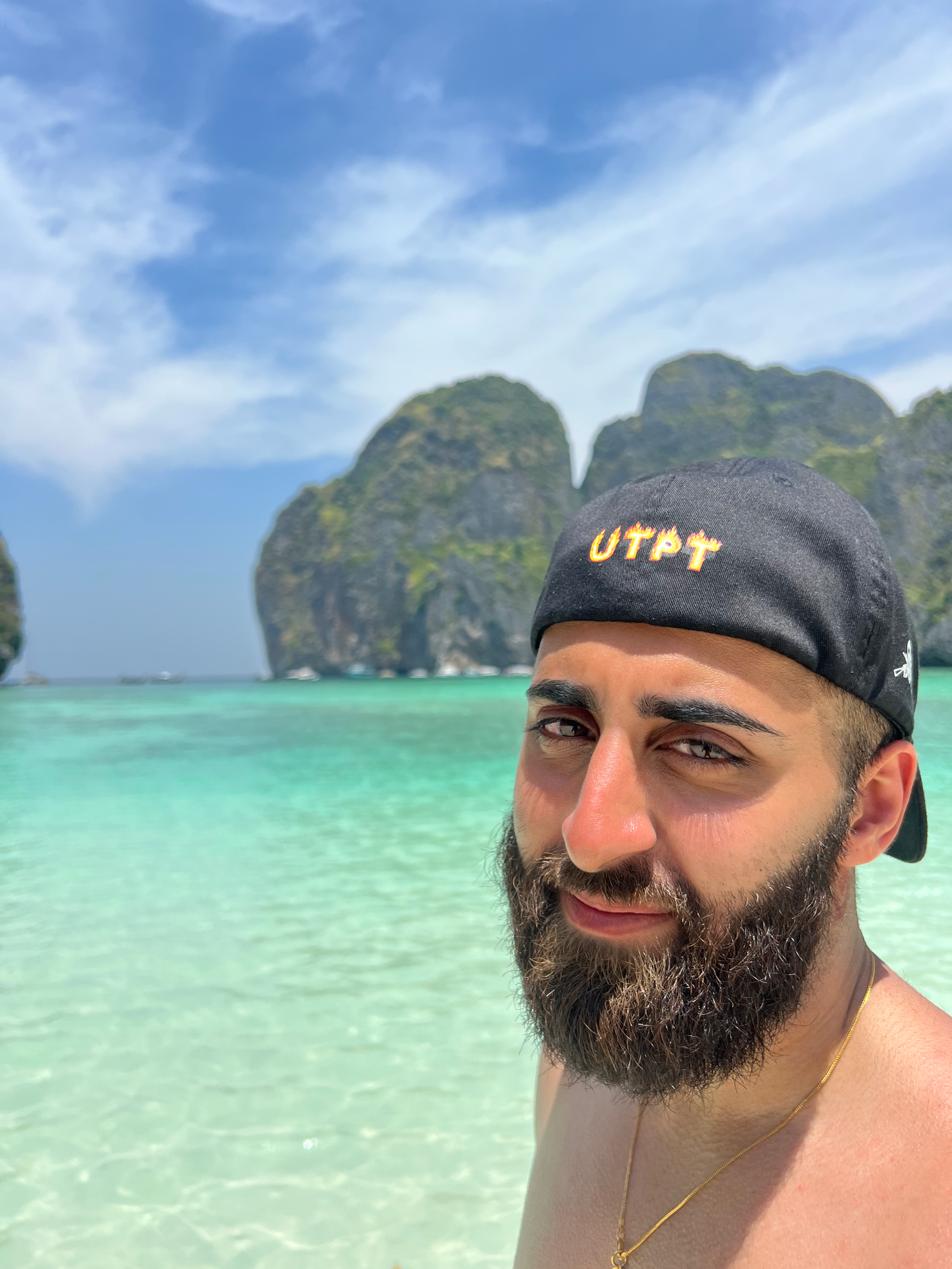 woky flexin the UTPT hat in Maya Bay
(only 1 of 3 ever made)