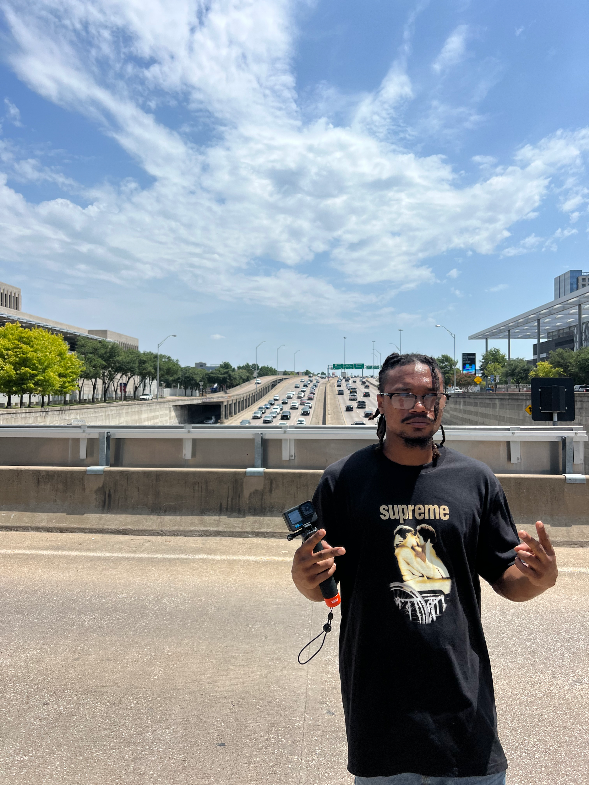 theblackbrucelee in the Summer, Mid day Dallas Texas 