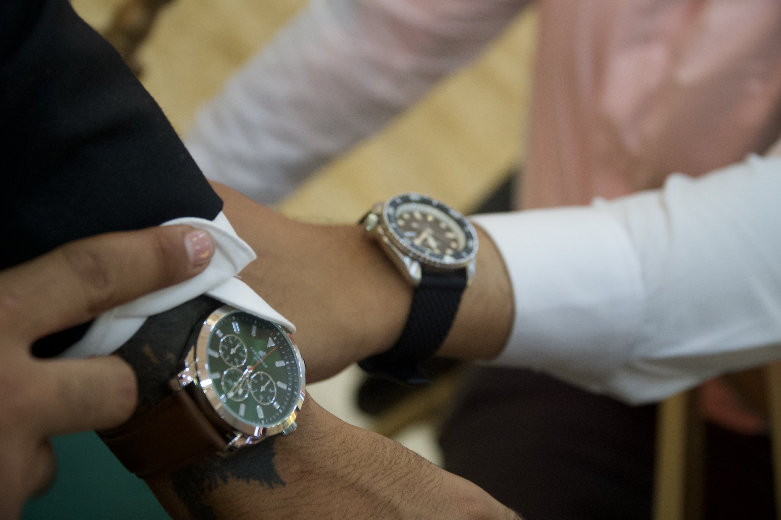 David and frenchie flexin at woke's wedding