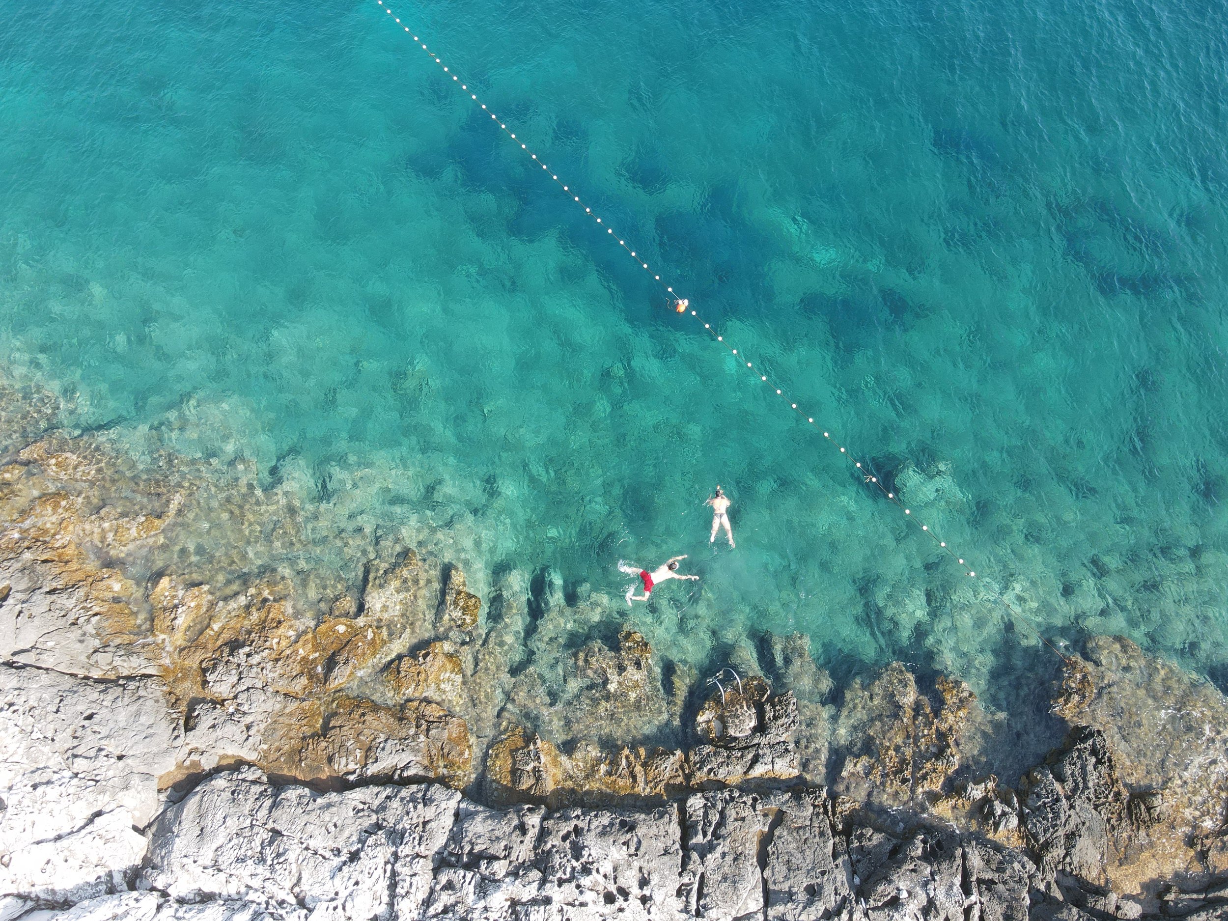 aerial shot of the water and random people lol
